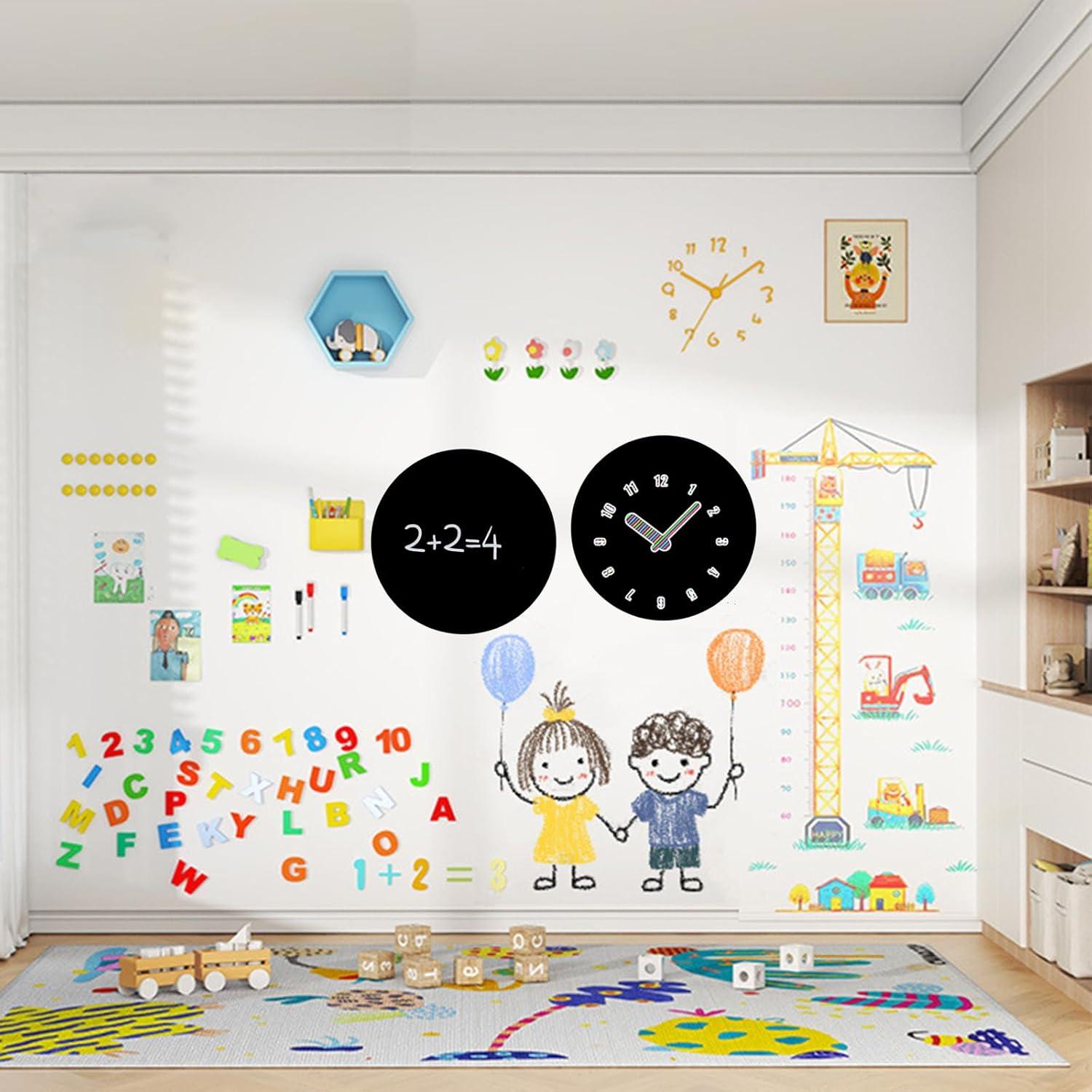 12 Círculos Borrables Negros FANOST 30 cm para Paredes