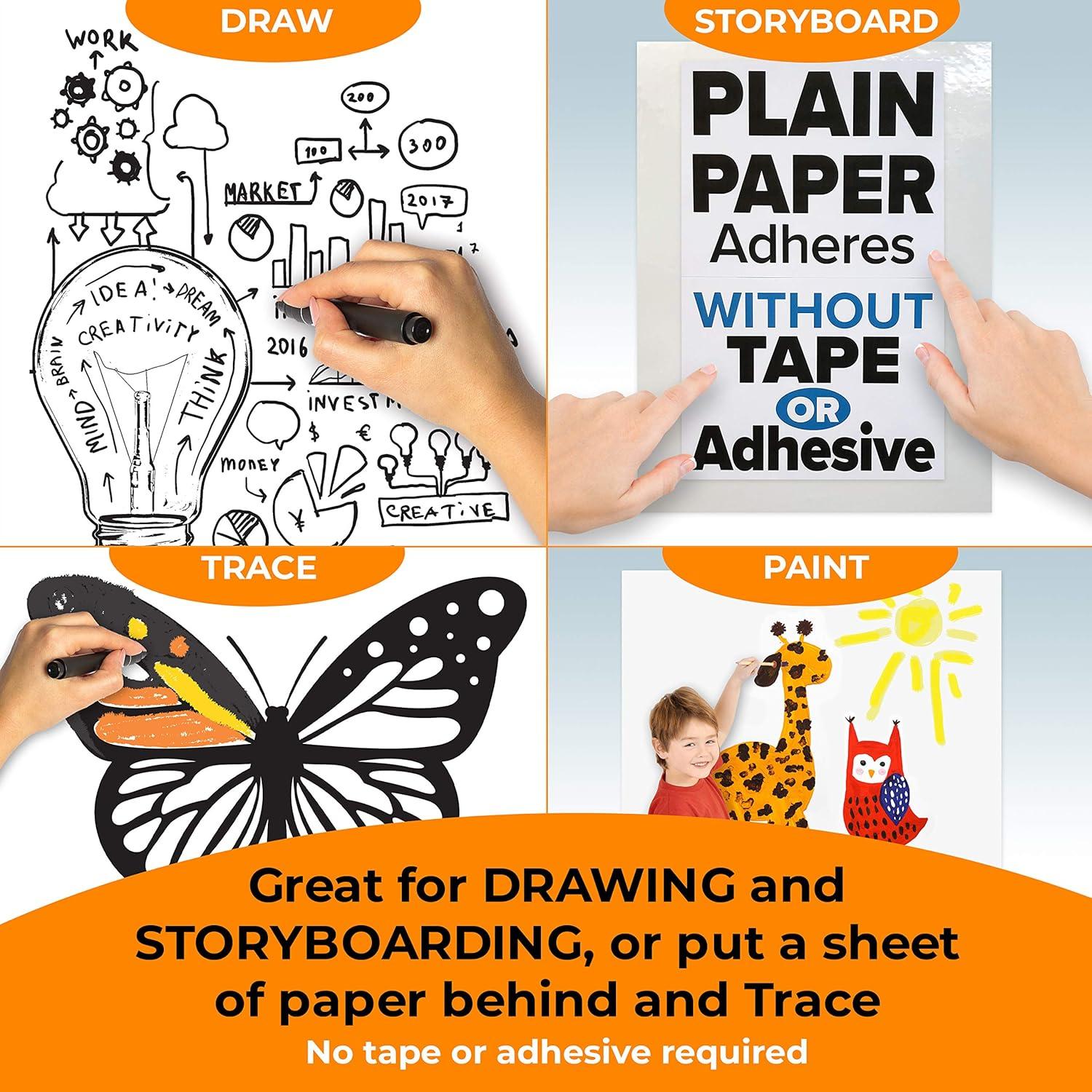 Rollo Pizarra Blanca Removible Clingers 15.24 m 50.8x76.2 cm