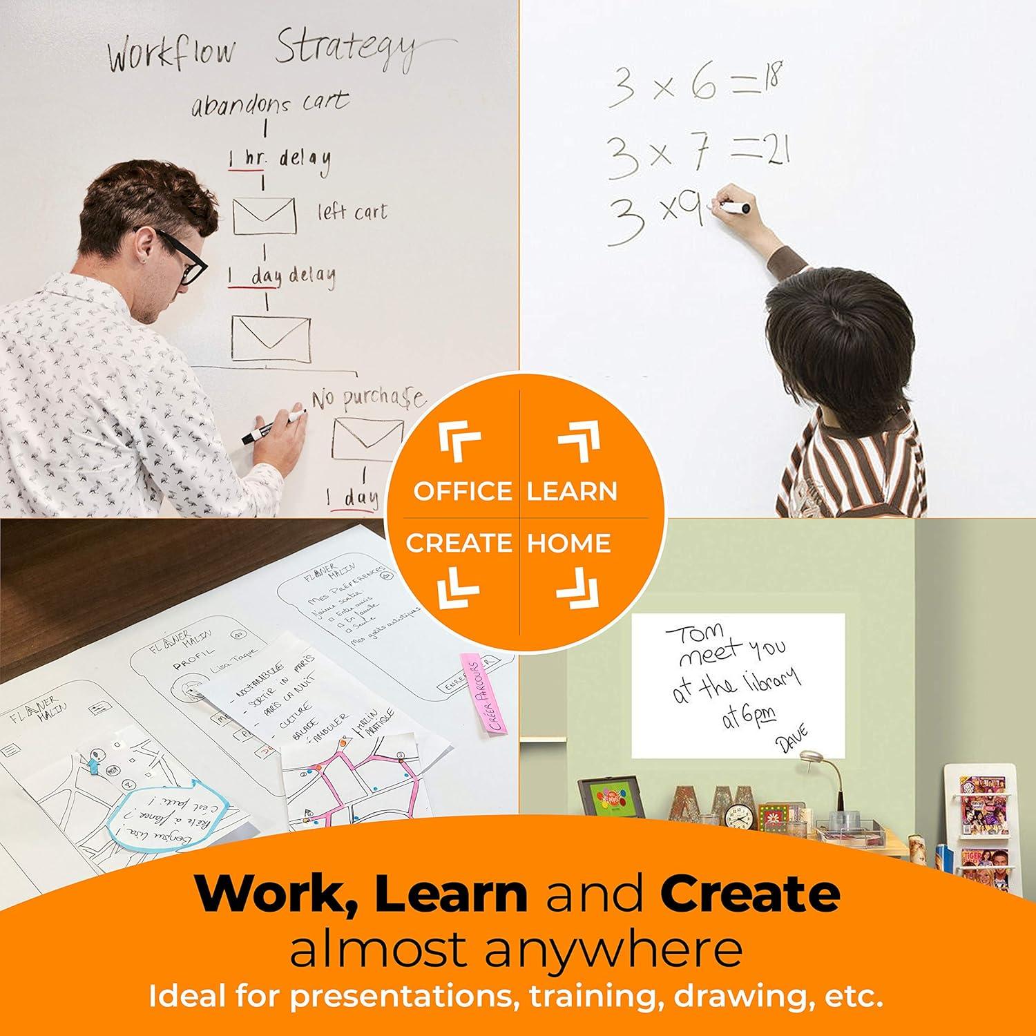 Rollo Pizarra Blanca Removible Clingers 15.24 m 50.8x76.2 cm