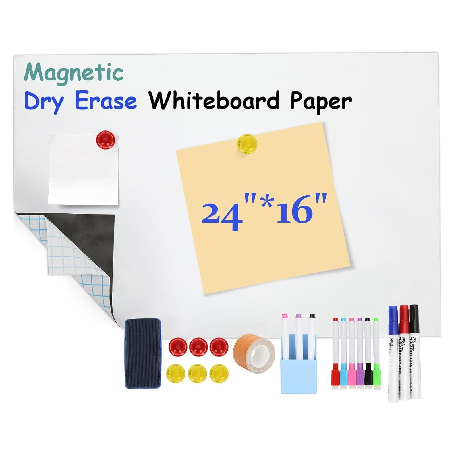 Papel de Pizarra Blanca Magnética Dreamtrue 61x40.6 cm