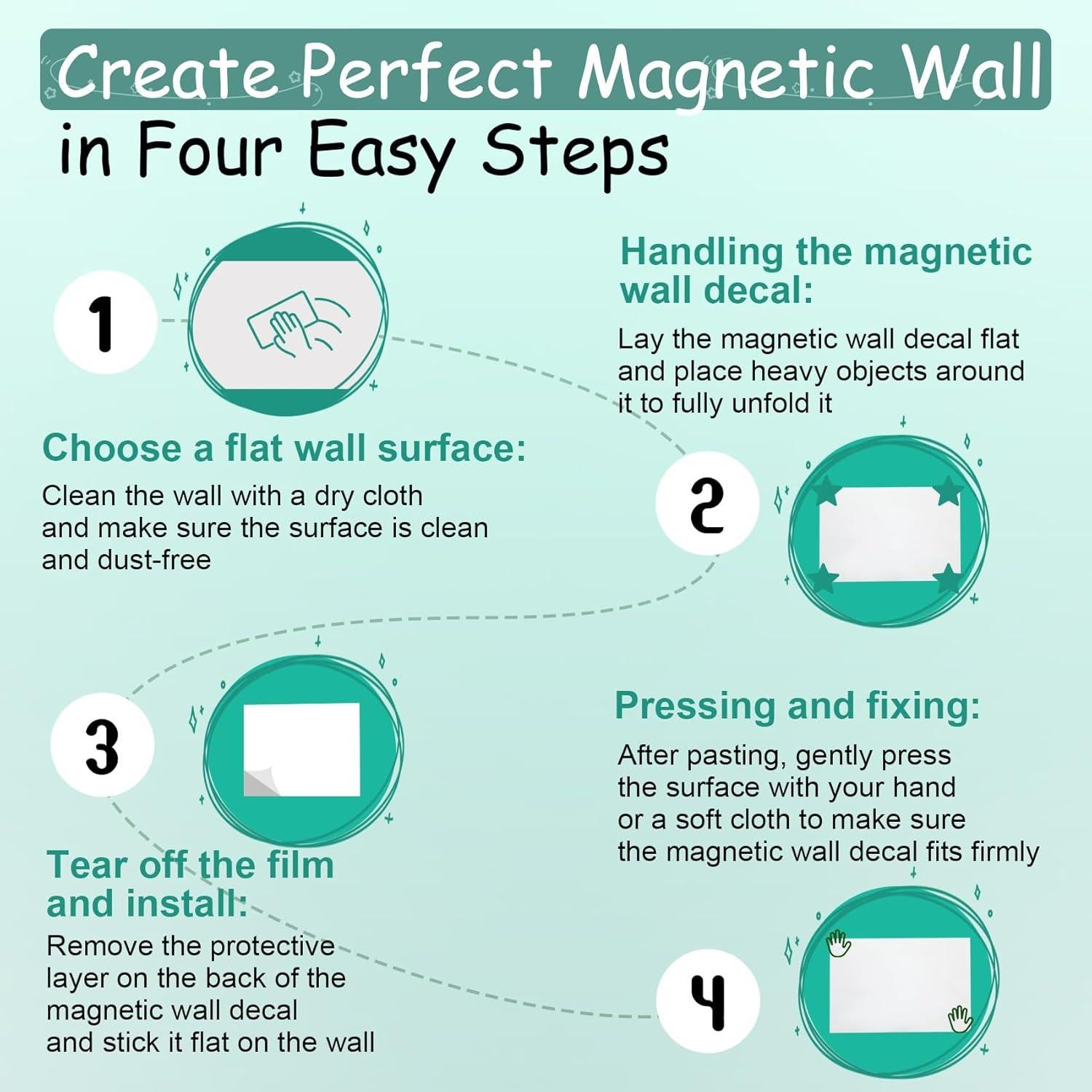 Papel de Pizarra Blanca Magnética Dreamtrue 61x40.6 cm