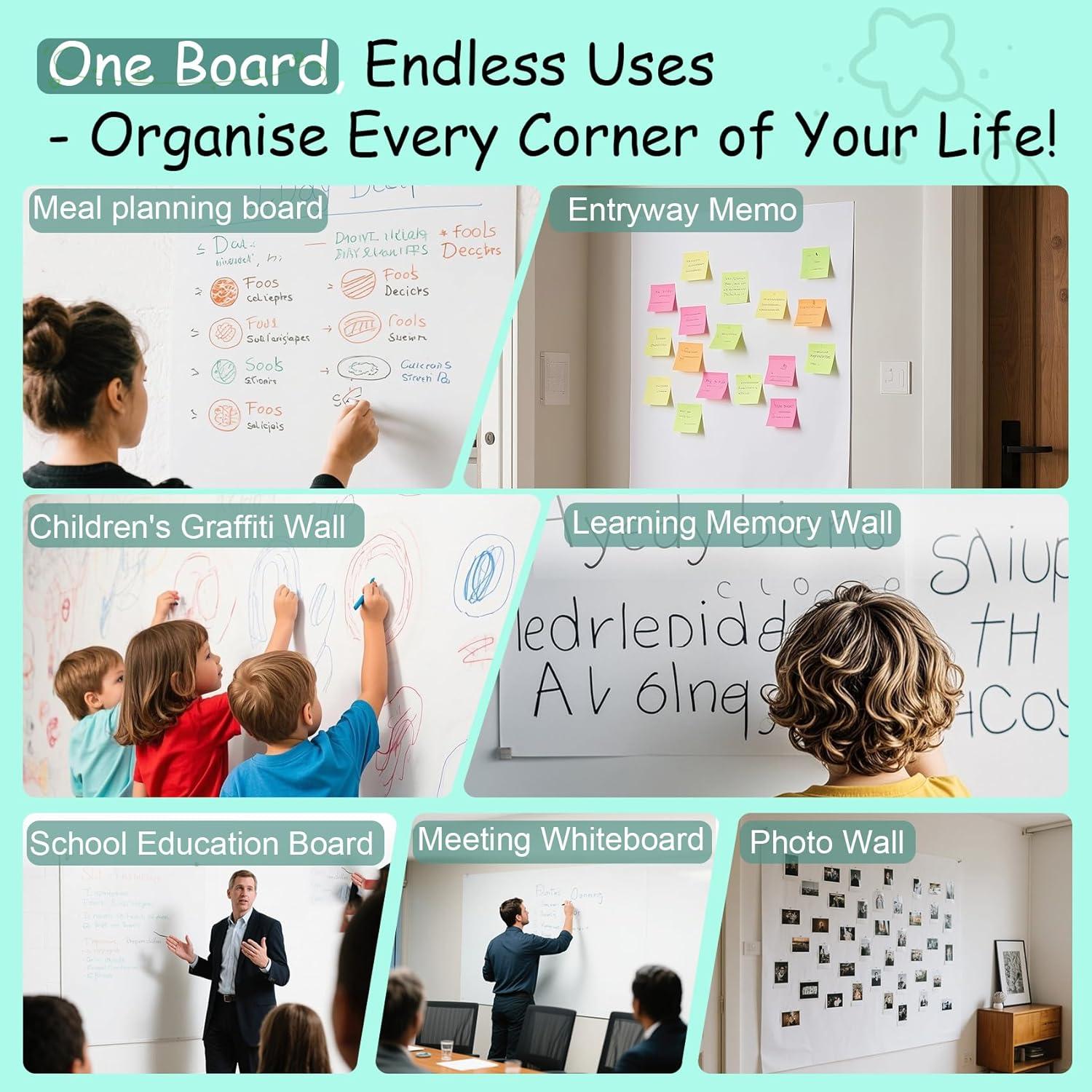 Papel de Pizarra Blanca Magnética Dreamtrue 61x40.6 cm