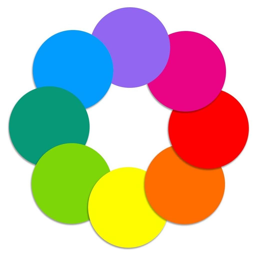 Círculos de Borrado en Seco Kalkehay - 8 Piezas 30 cm Coloridos