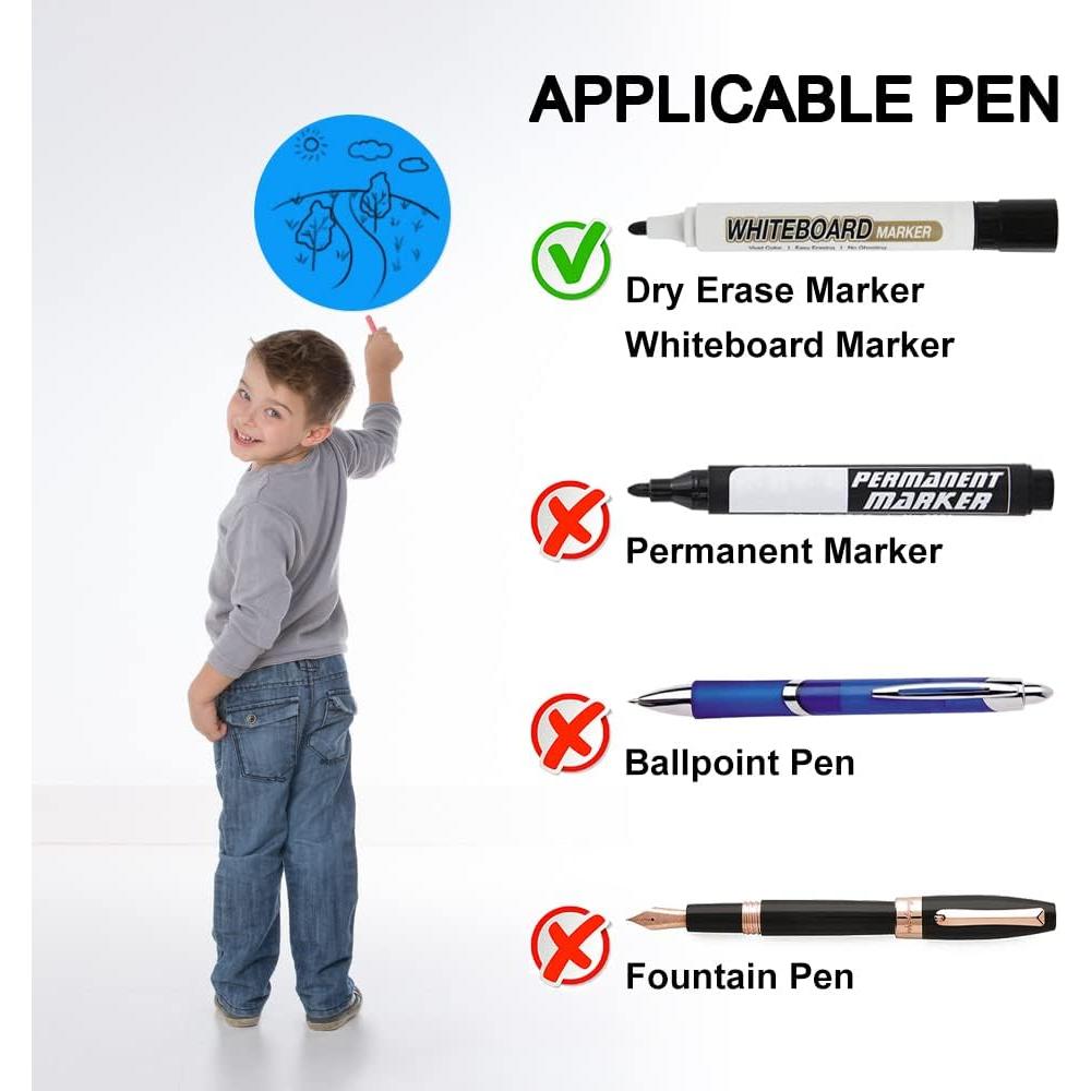 Círculos de Borrado en Seco Kalkehay - 8 Piezas 30 cm Coloridos