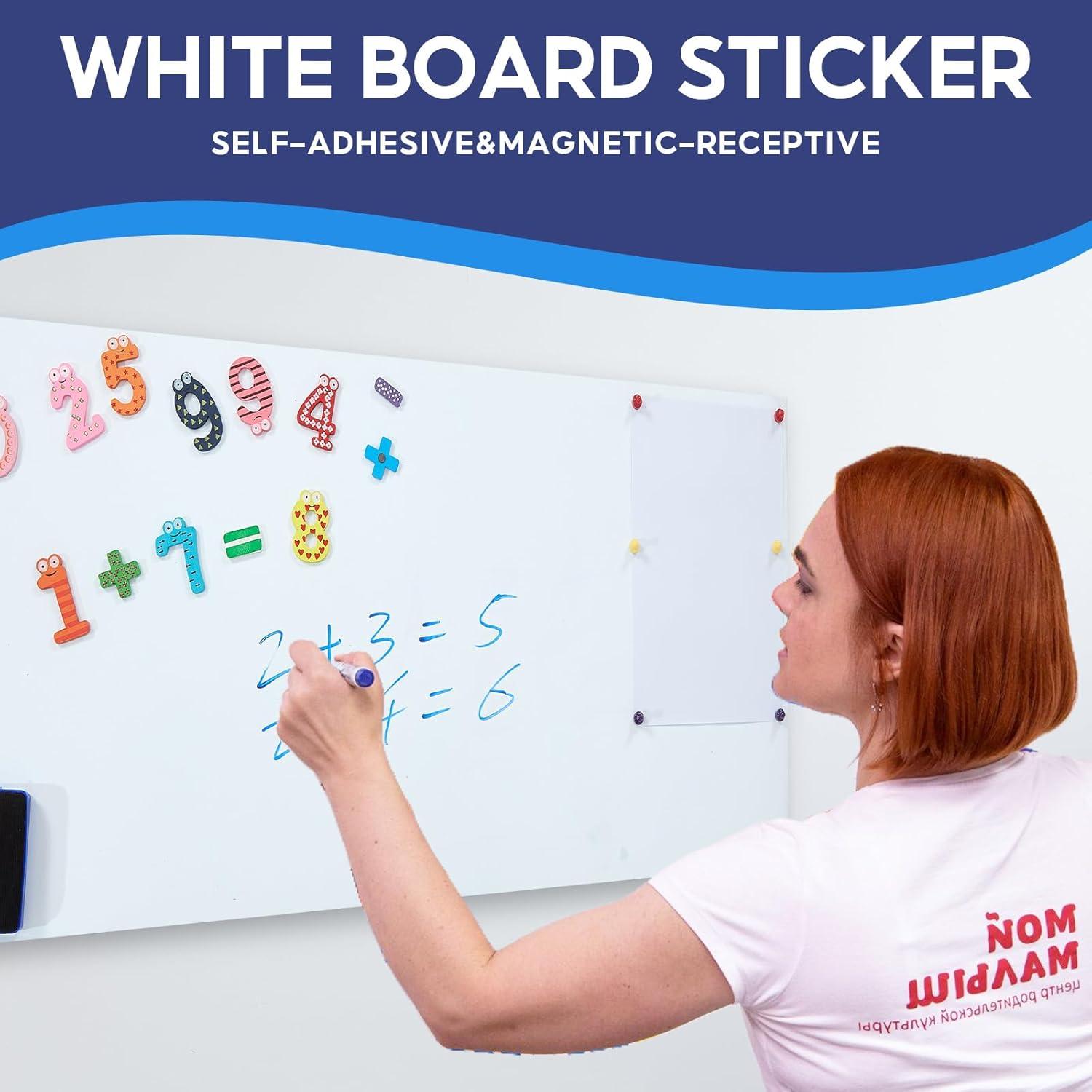 Papel de Pizarra Magnética Borrado en Seco 99x46cm Genérica