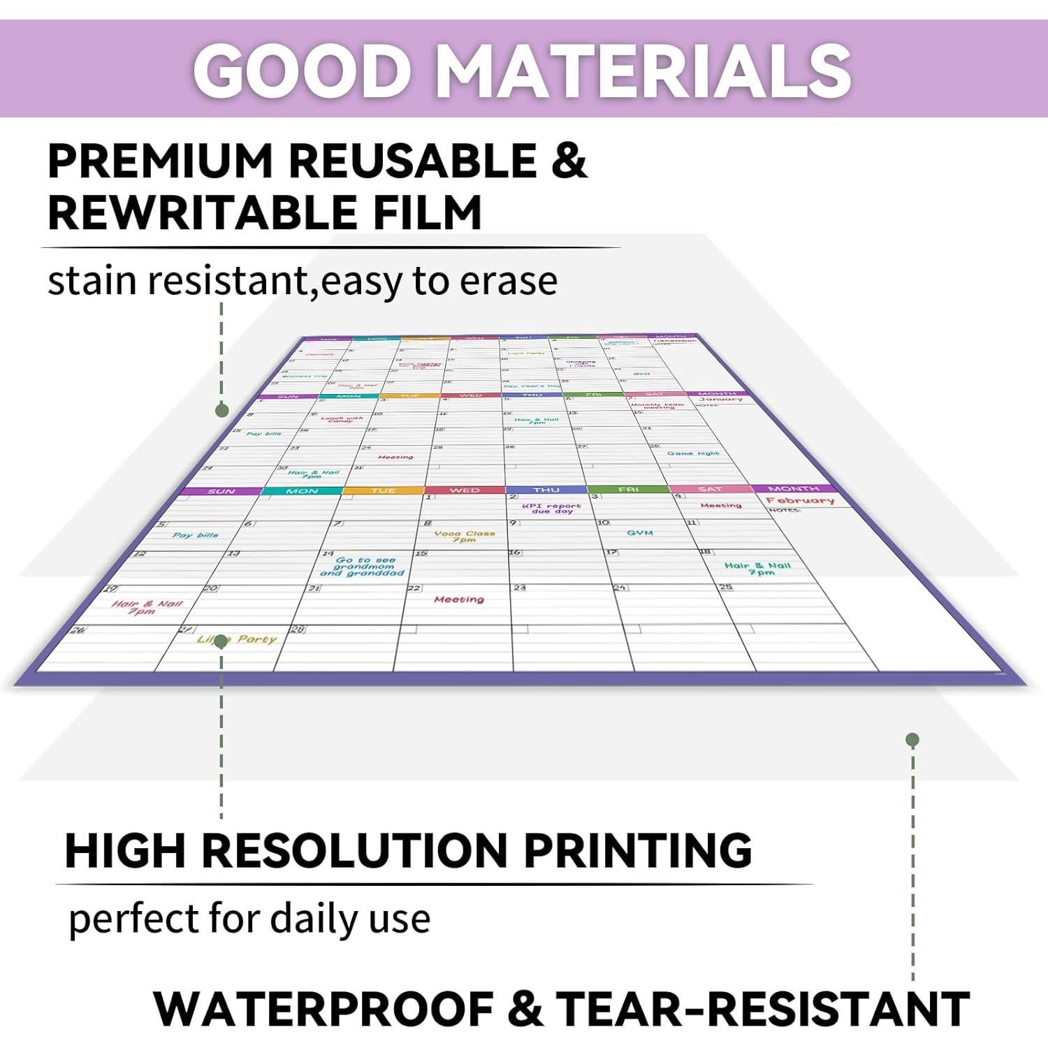Calendario de Pizarra Blanca Youthamazing 3 Meses 71x102 cm