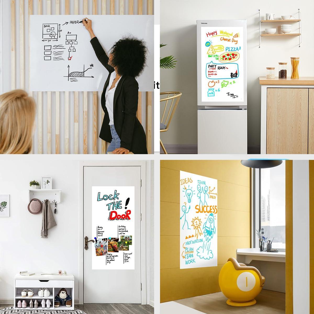 Papel Contacto Magnético GMEHAR 46x99 cm Pizarra Blanca Adhesiva