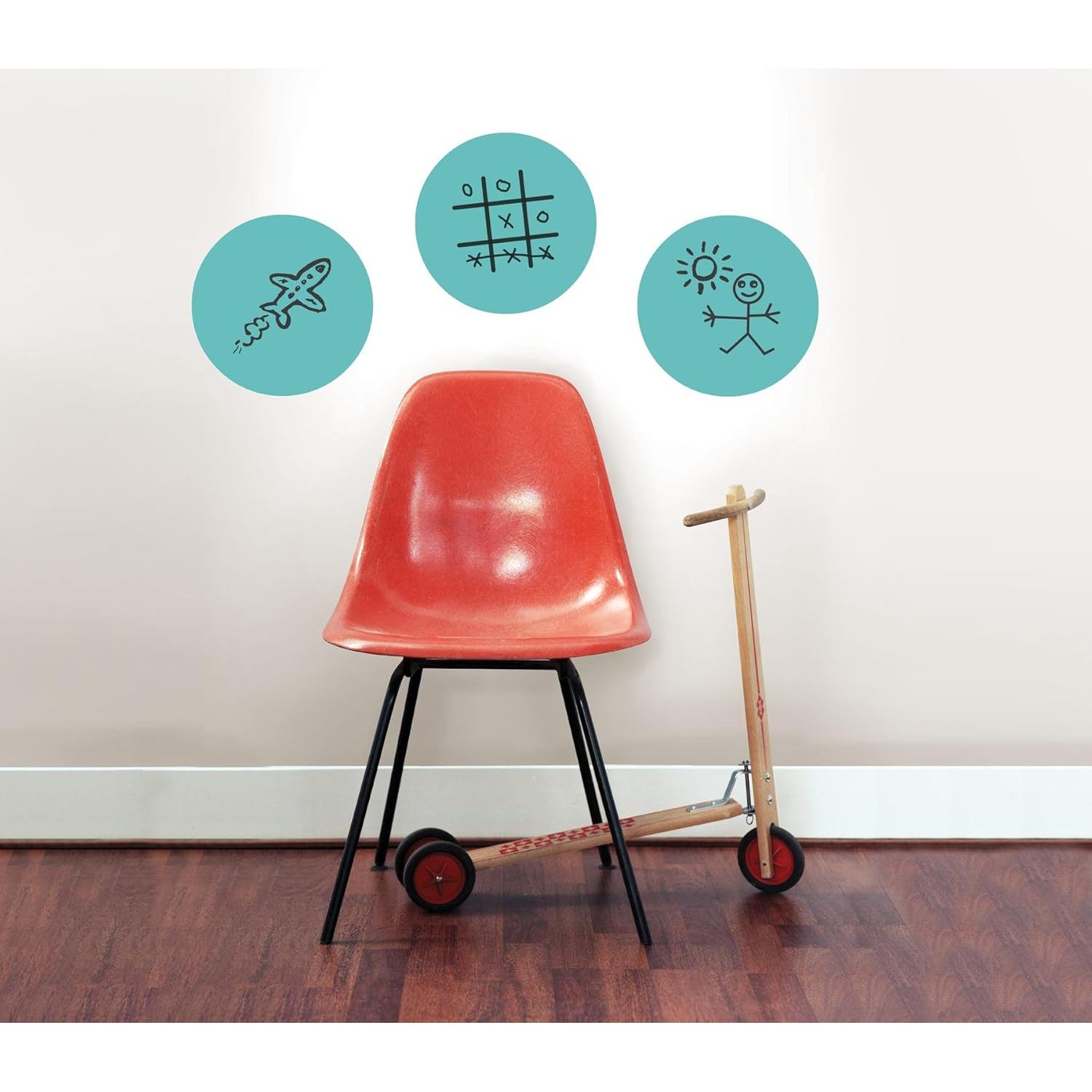 Puntos de Borrado en Seco WallPops Calypso 33 cm Azul