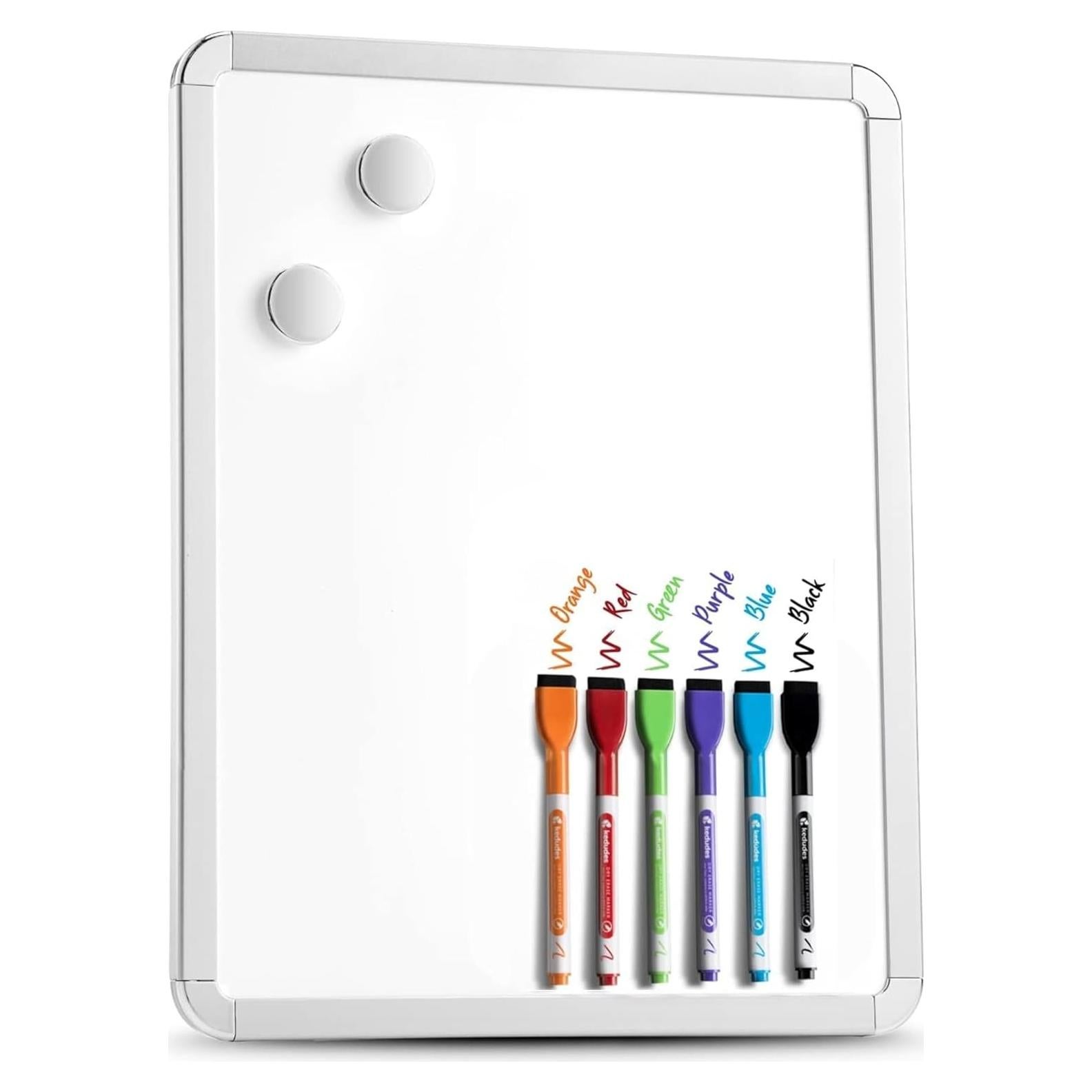 Pizarra Blanca Magnética Kedudes 28x36 cm con 6 Marcadores