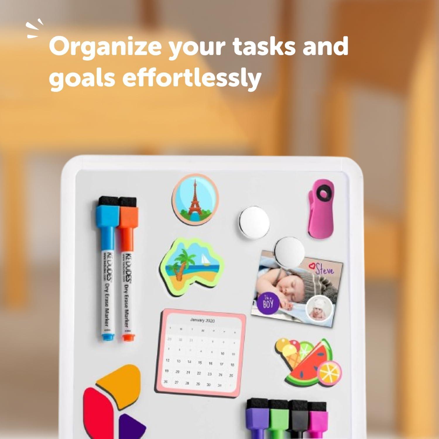 Pizarra Blanca Magnética Kedudes 28x36 cm con 6 Marcadores