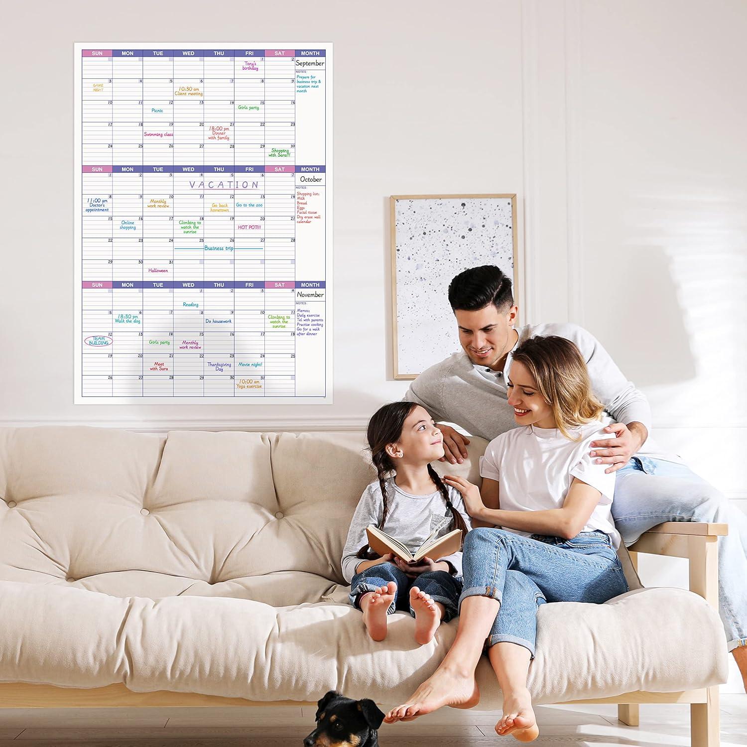 Calendario Borrable BooQool Grande para Pared 70.4x101.6cm