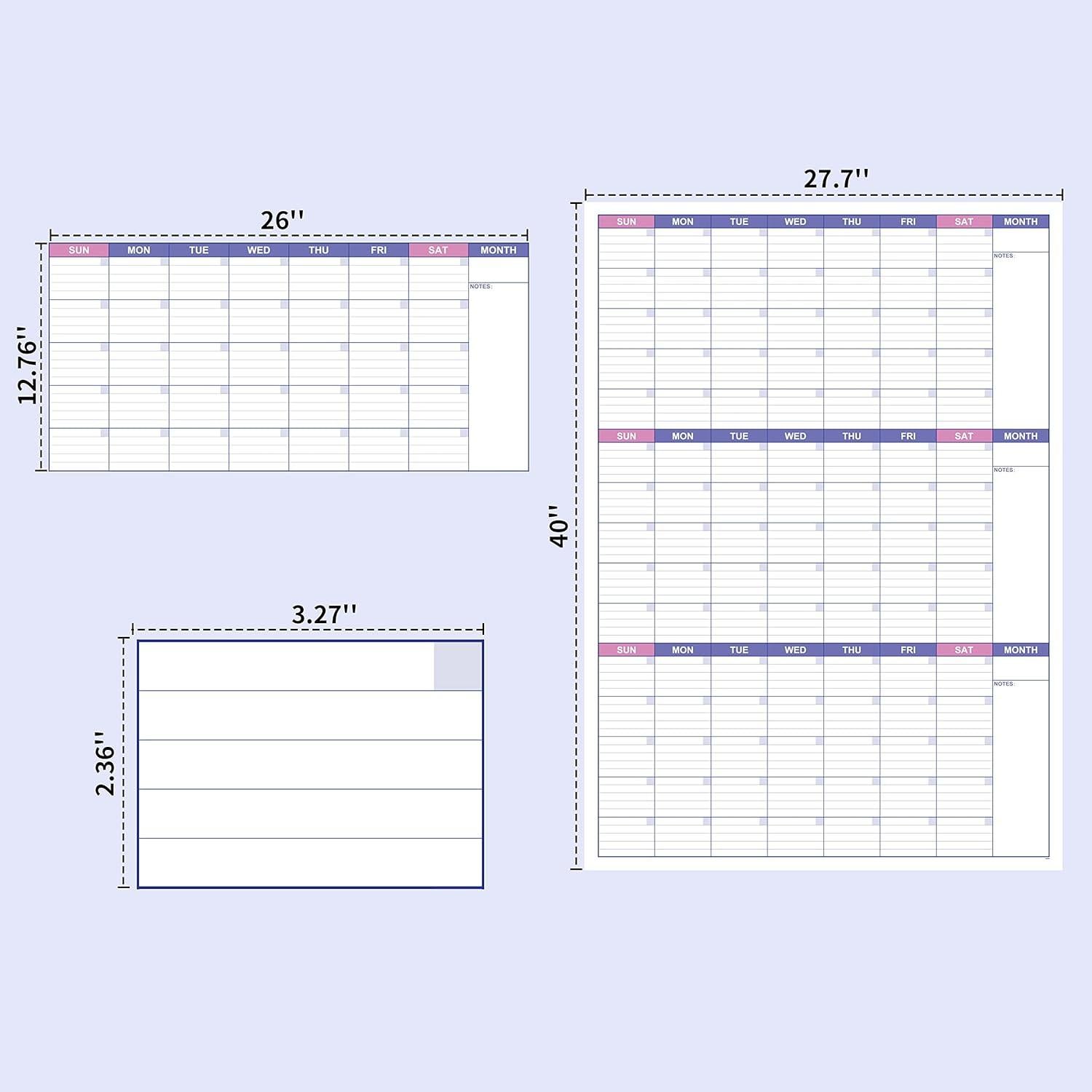 Calendario Borrable BooQool Grande para Pared 70.4x101.6cm