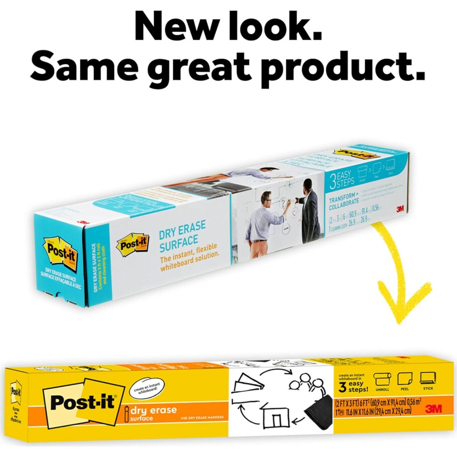 Superficie de Borrado en Seco Post-it 91.44x60.96 cm Blanca