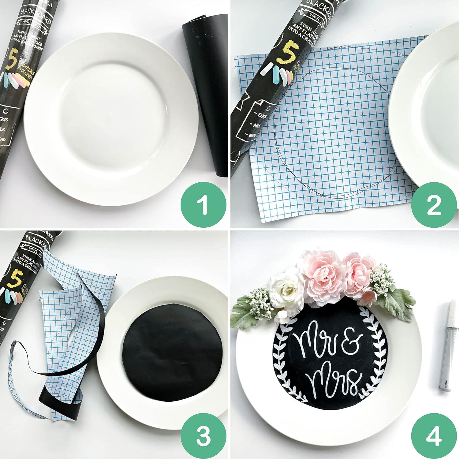 Papel Tapiz de Pizarra Kassa 0.43m x 2.44m con 5 Tizas