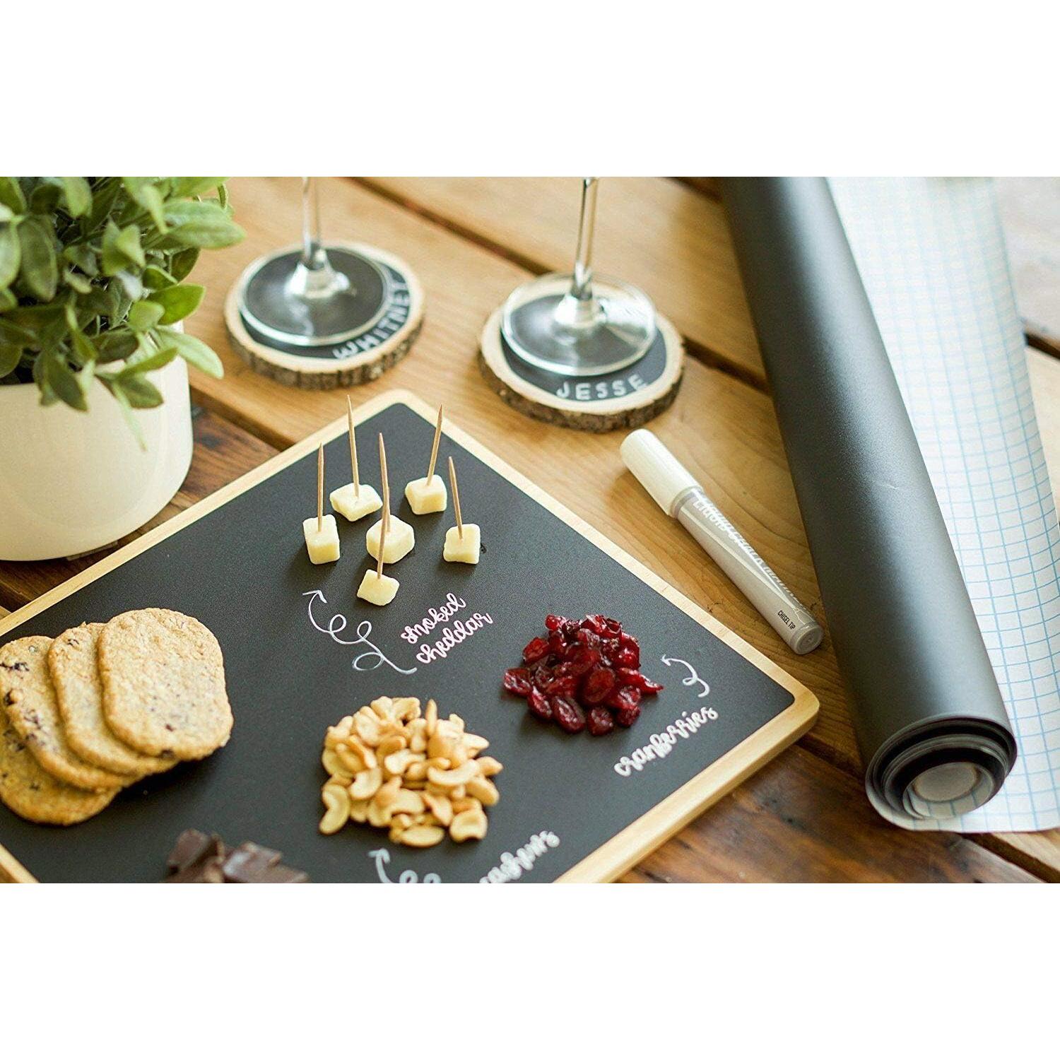 Papel Tapiz de Pizarra Kassa 0.43m x 2.44m con 5 Tizas