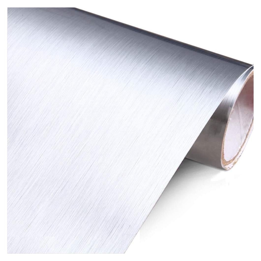 Papel Contacto Autoadhesivo YENHOME 61x299 cm Acero Inoxidable Plateado