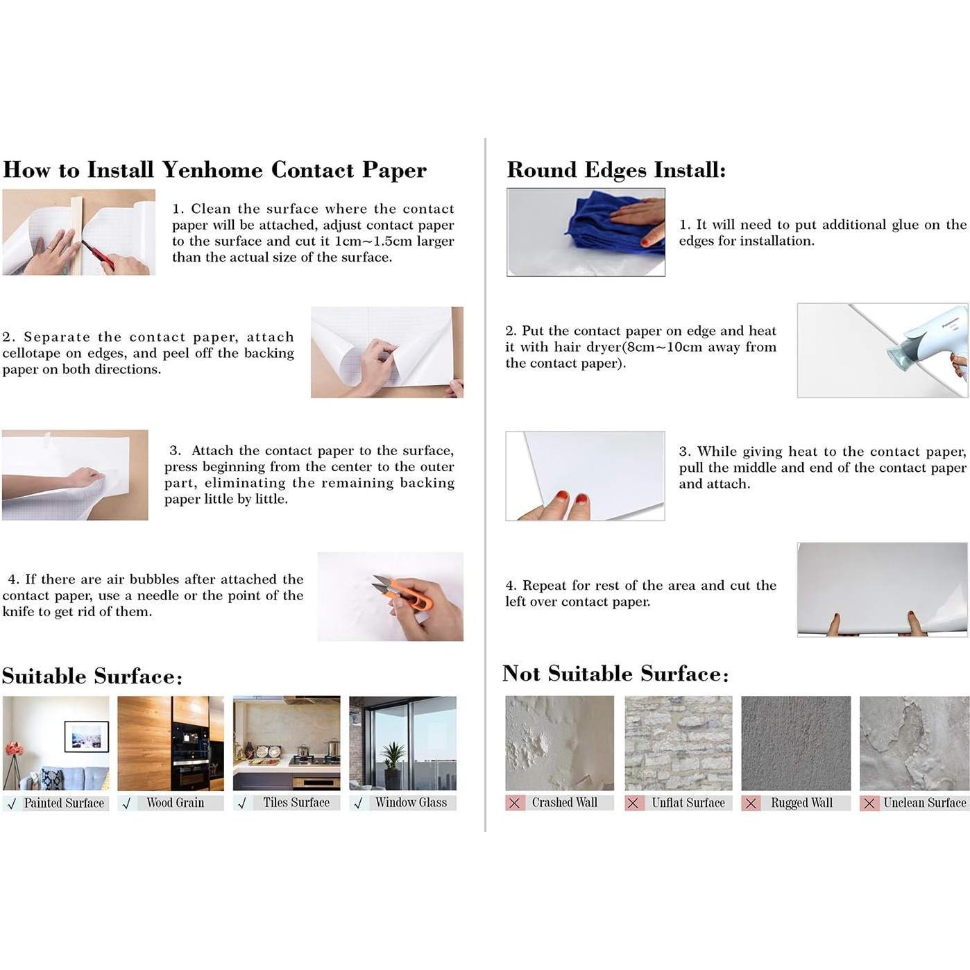 Papel Contacto Autoadhesivo YENHOME 61x299 cm Acero Inoxidable Plateado