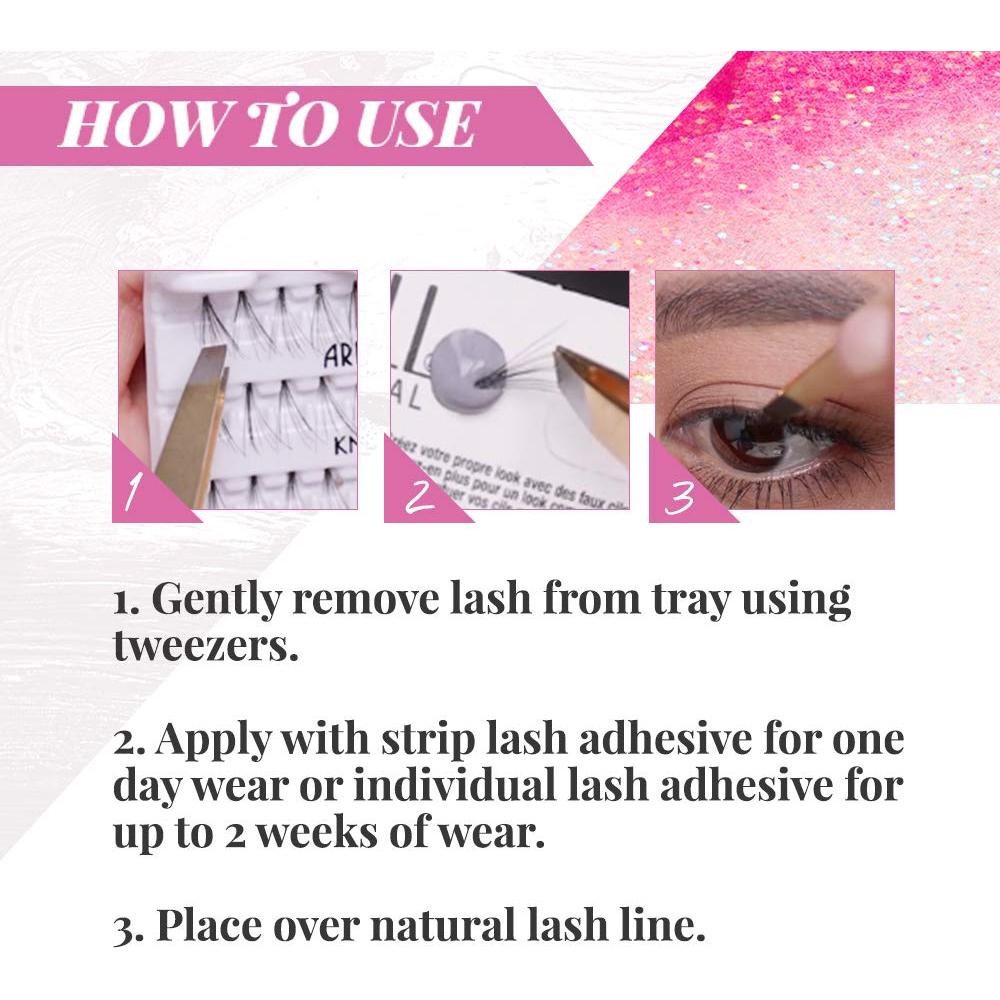 Pestañas Postizas Ardell Doble Up Individuales Largas Marrón