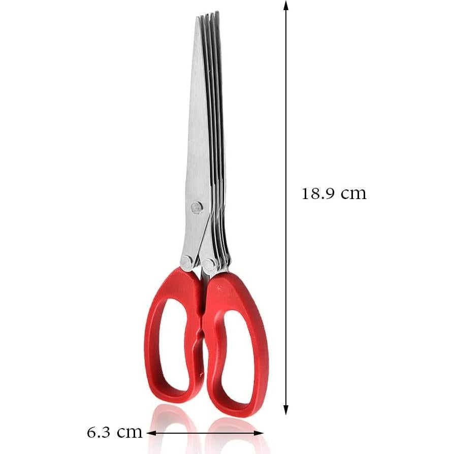 Tijeras Desgarradoras MagiDeal 19 cm Acero Inoxidable Rojo