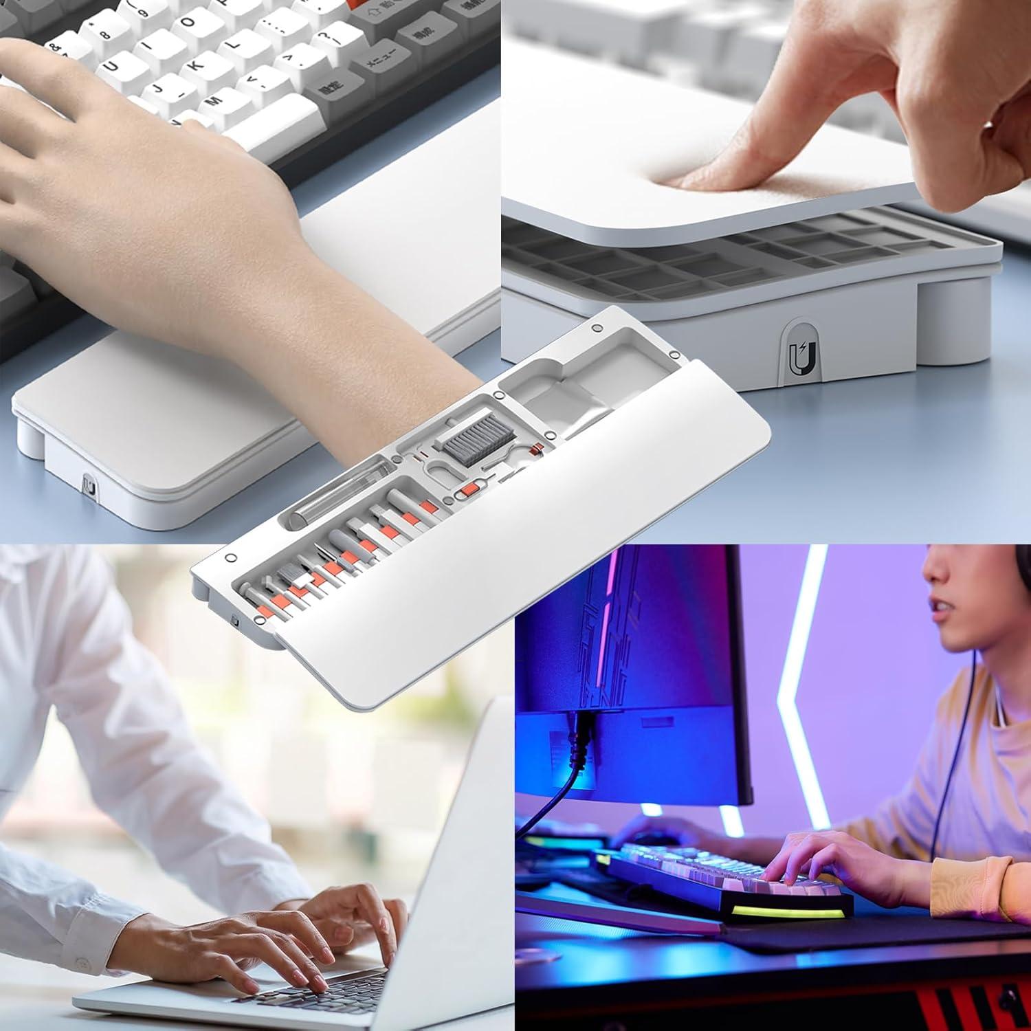 Reposamuñecas Ergonómico Hallocool con Kit de Limpieza 22 en 1