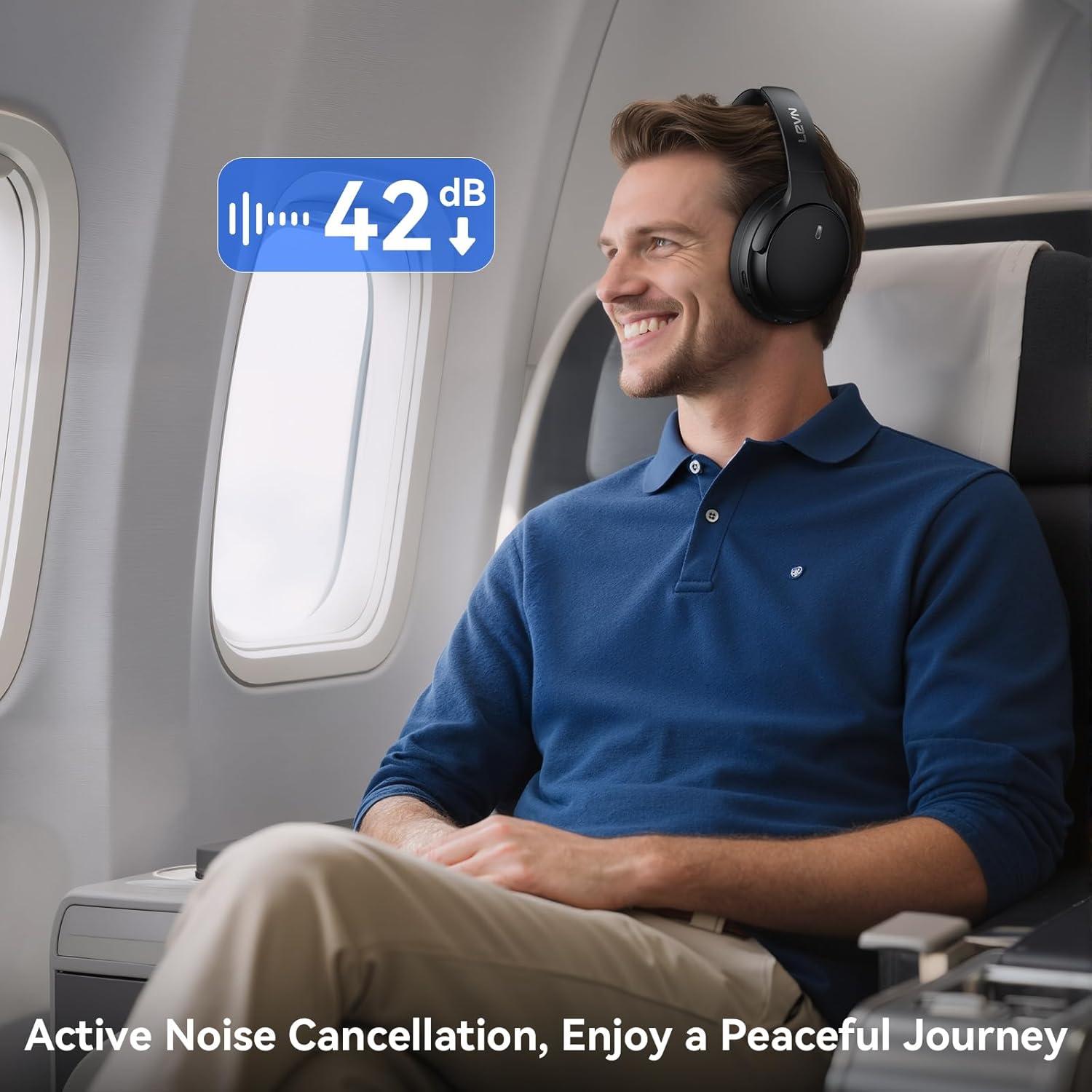 Auriculares Inalámbricos LEVN LE ANC041 con ANC, 70 Horas Batería