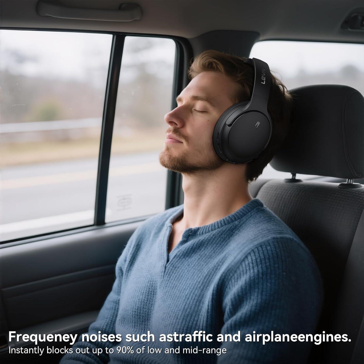 Auriculares Inalámbricos LEVN LE ANC041 con ANC, 70 Horas Batería