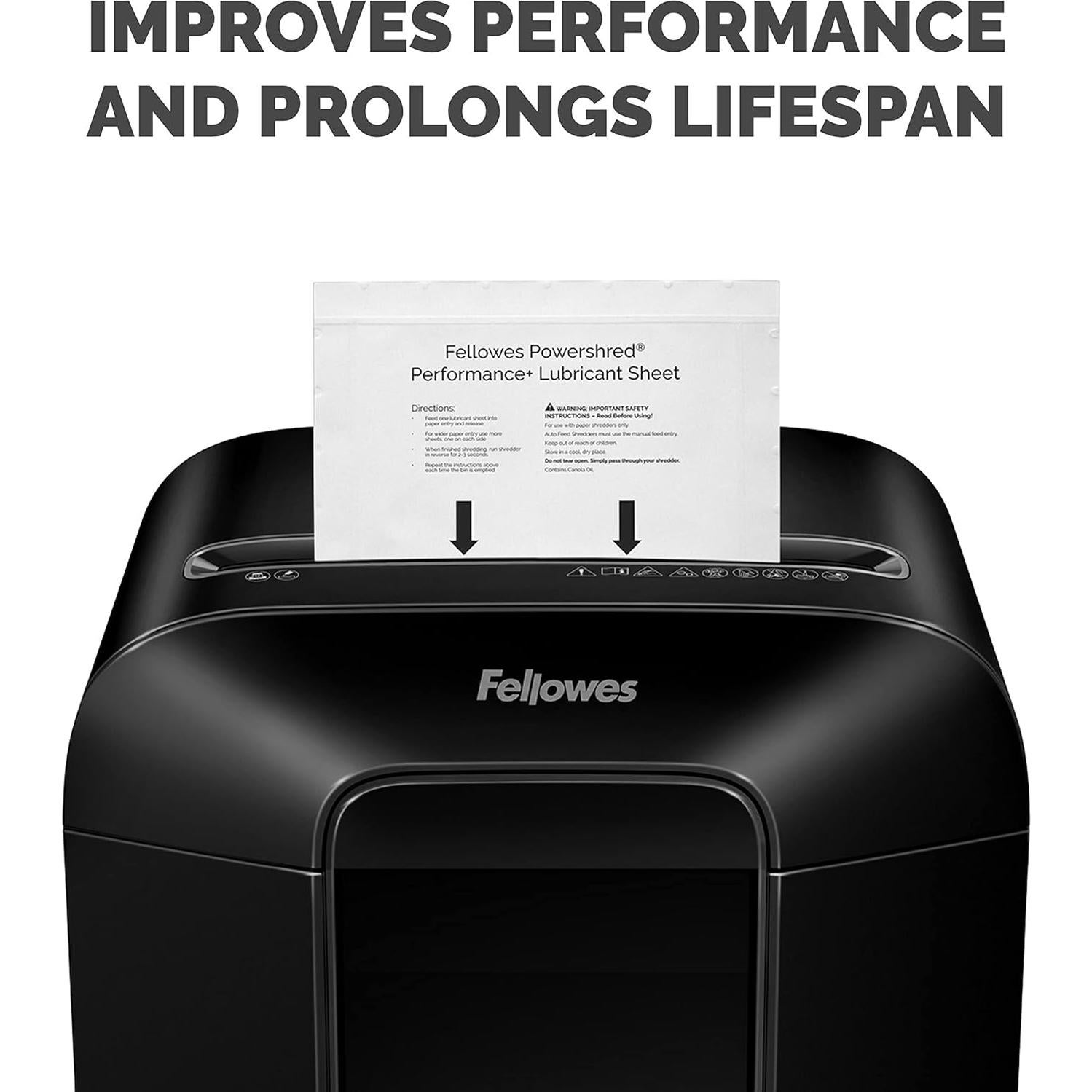 Hojas de Lubricante Fellowes Performance+ para Trituradora 10 Unidades