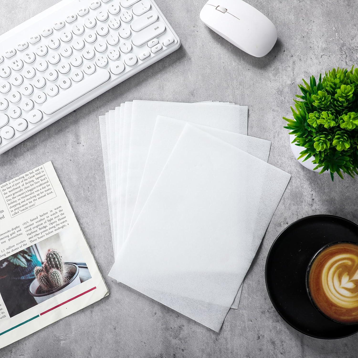 100 Hojas Lubricantes para Trituradoras de Papel Feifeiya 15.5x22 cm