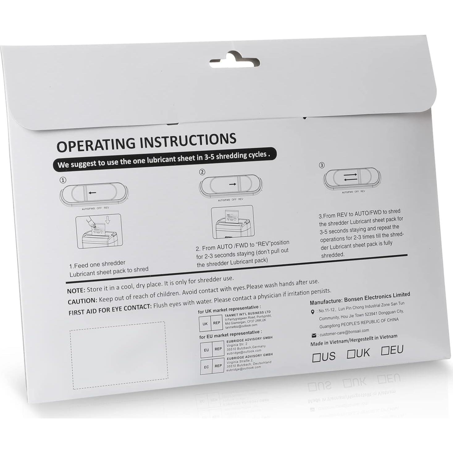 Hojas de Lubricante para Trituradoras Bonsaii - Paquete de 12