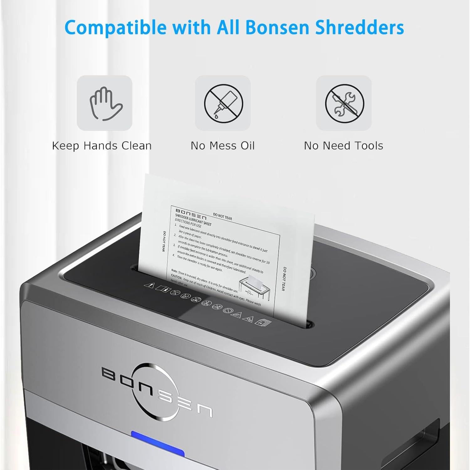 Hojas de Lubricante para Trituradoras BONSEN - Paquete 50 Unidades