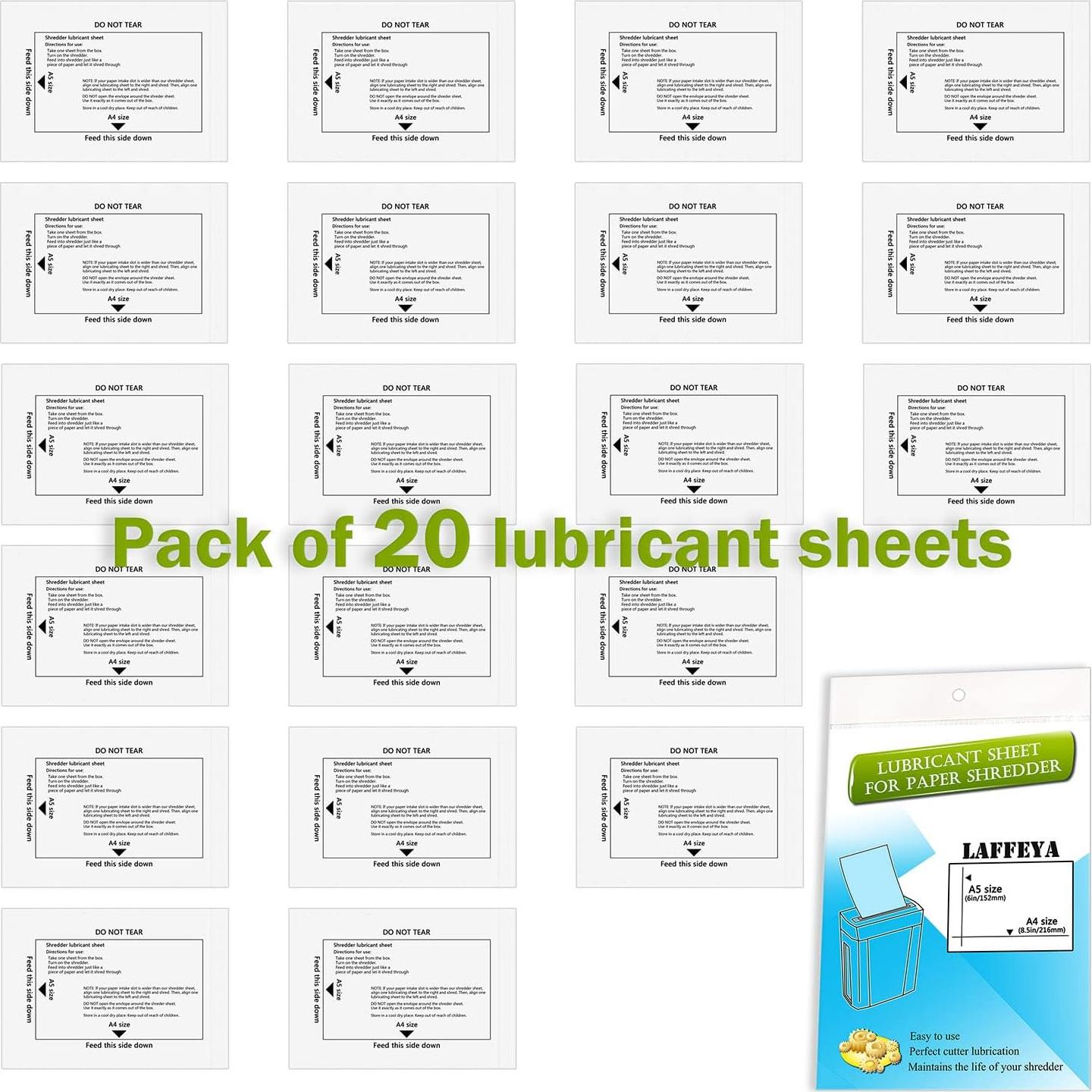 Hojas Lubricantes para Trituradoras Laffeya - 20 Unidades