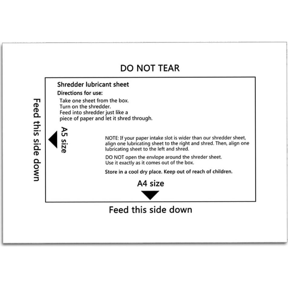 Hojas Lubricantes para Trituradoras de Papel Ansoon 18-Pack