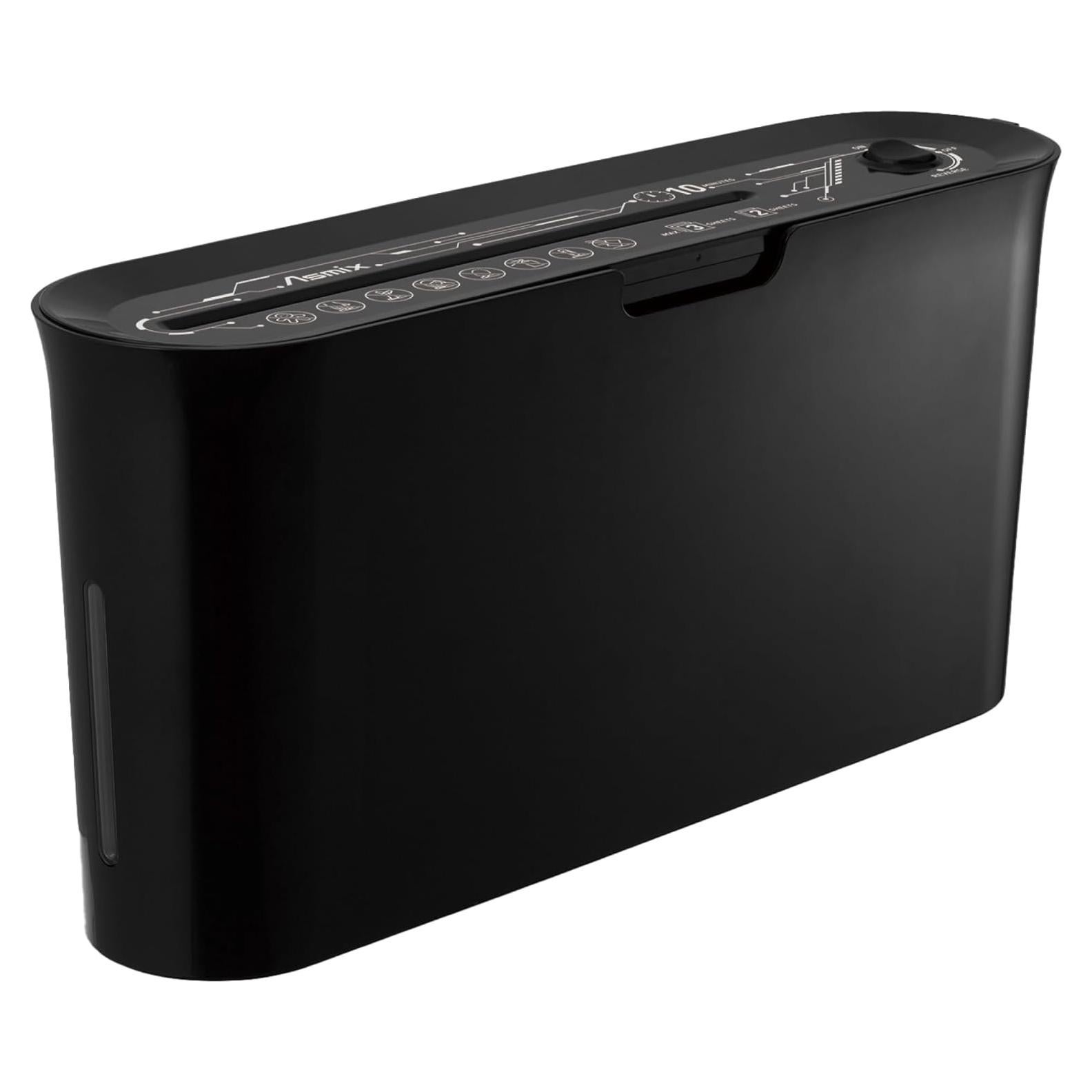 Destructora de papel Aska B08BK compacta negra corte en cruz