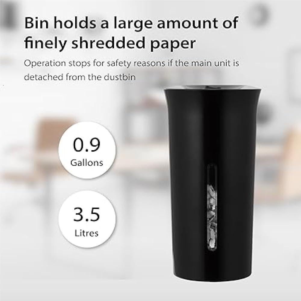 Destructora de papel Aska B08BK compacta negra corte en cruz