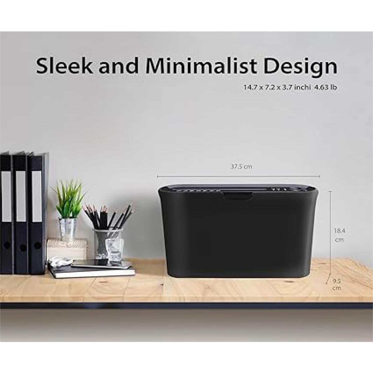 Destructora de papel Aska B08BK compacta negra corte en cruz