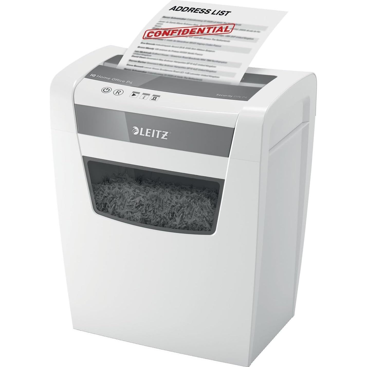 Destructora de papel Leitz IQ 10 hojas corte cruzado P4