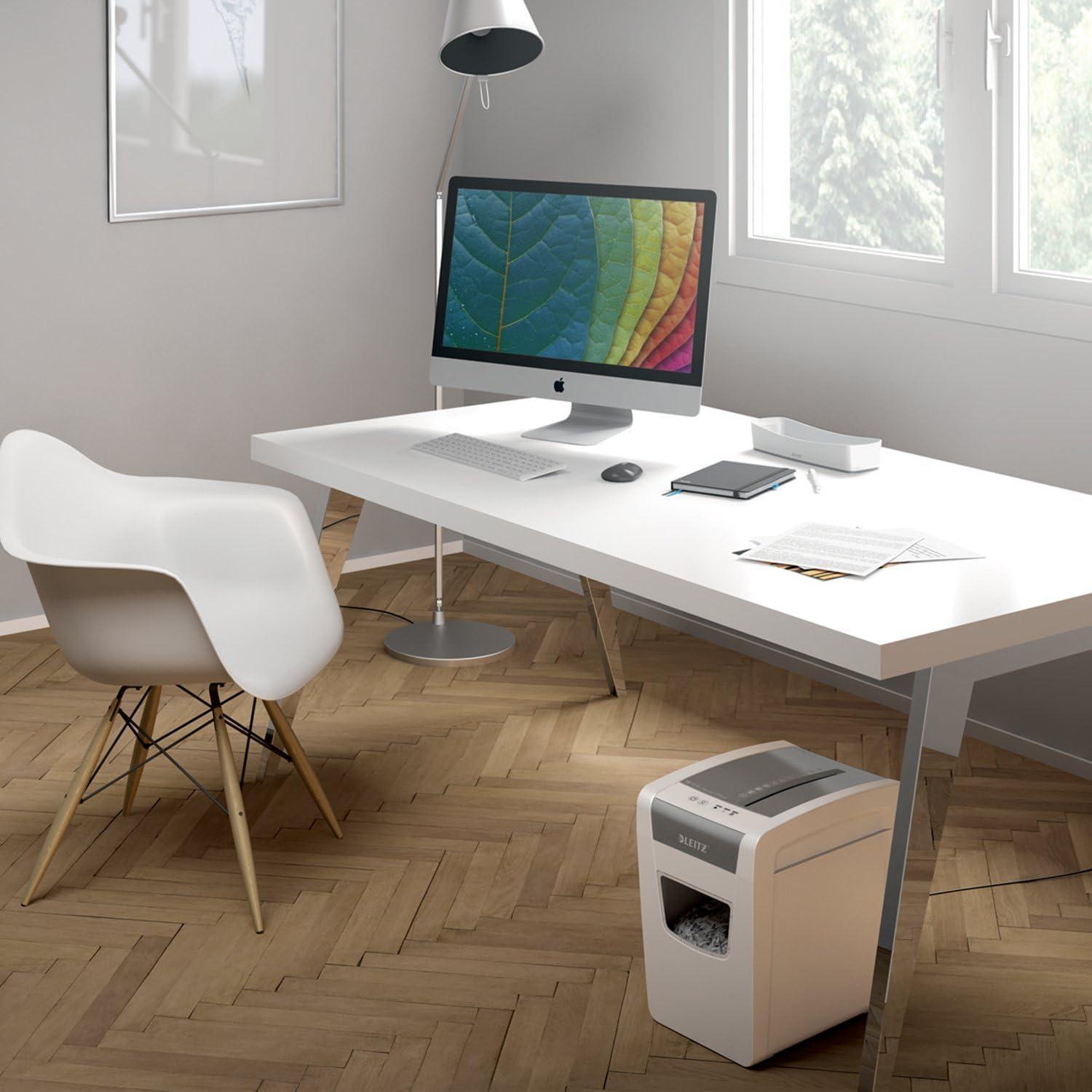 Destructora de papel Leitz IQ Slim, corte en cruz, 10 hojas, 22.7L