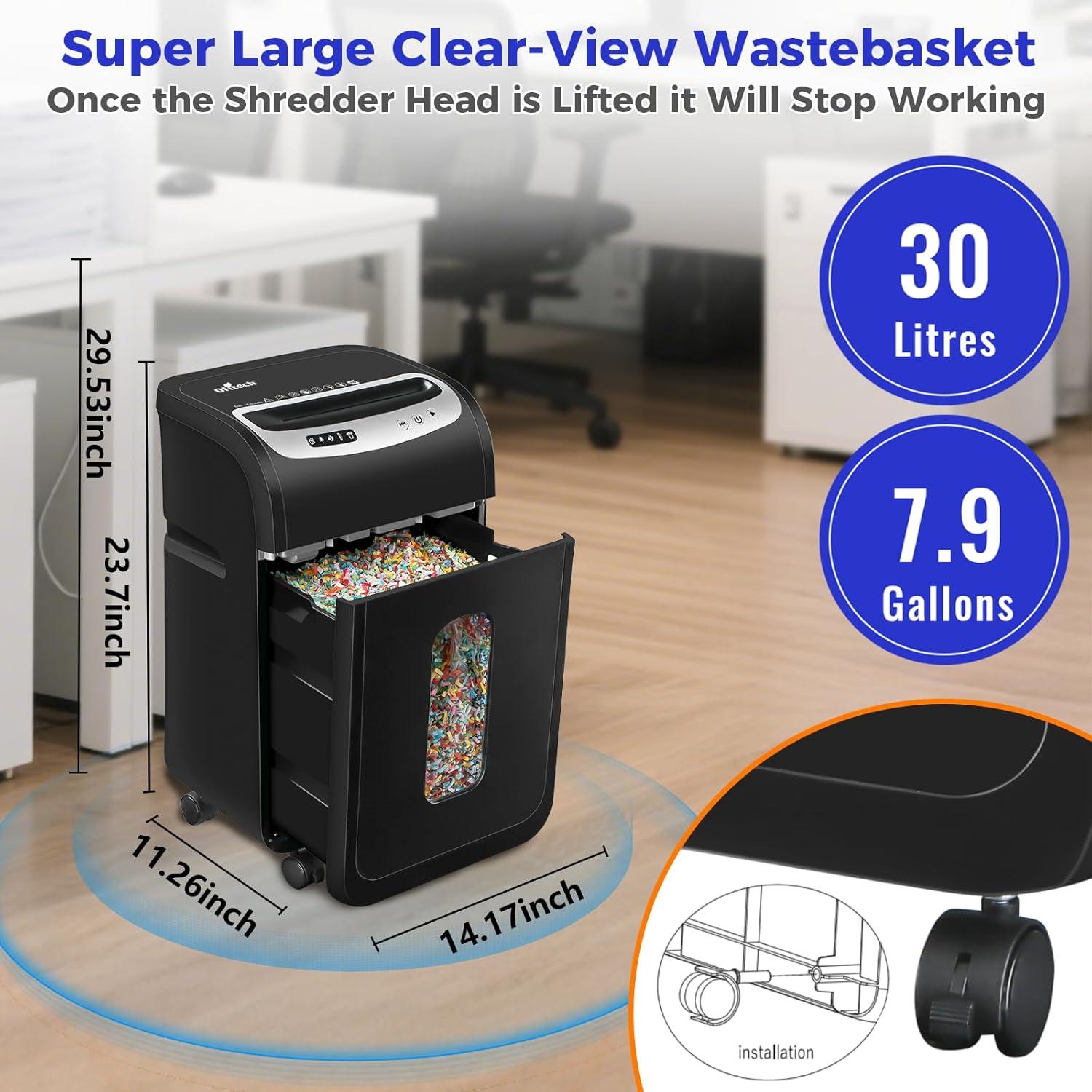 Destructora de papel OFITECH micro-corte 18 hojas 30L P-4