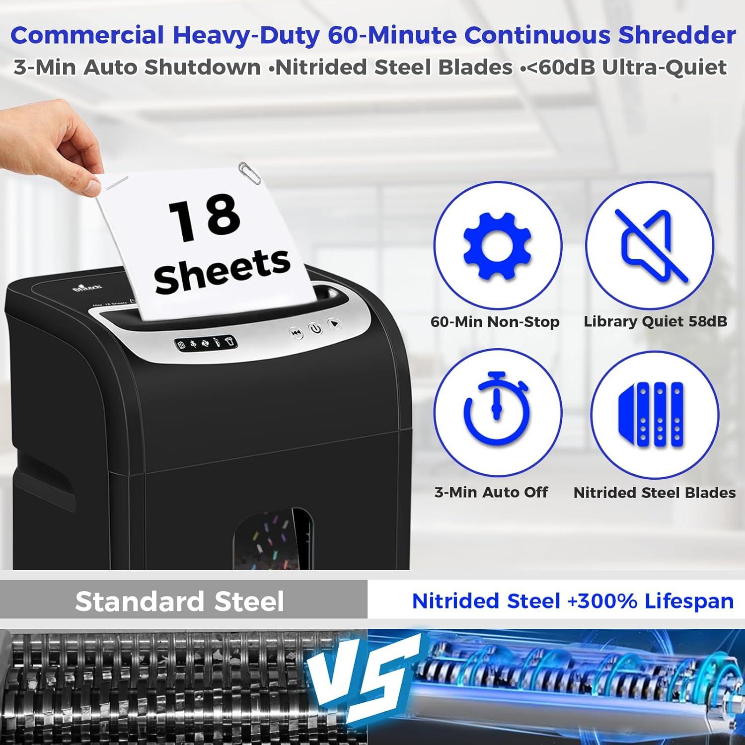 Destructora de papel OFITECH micro-corte 18 hojas 30L P-4