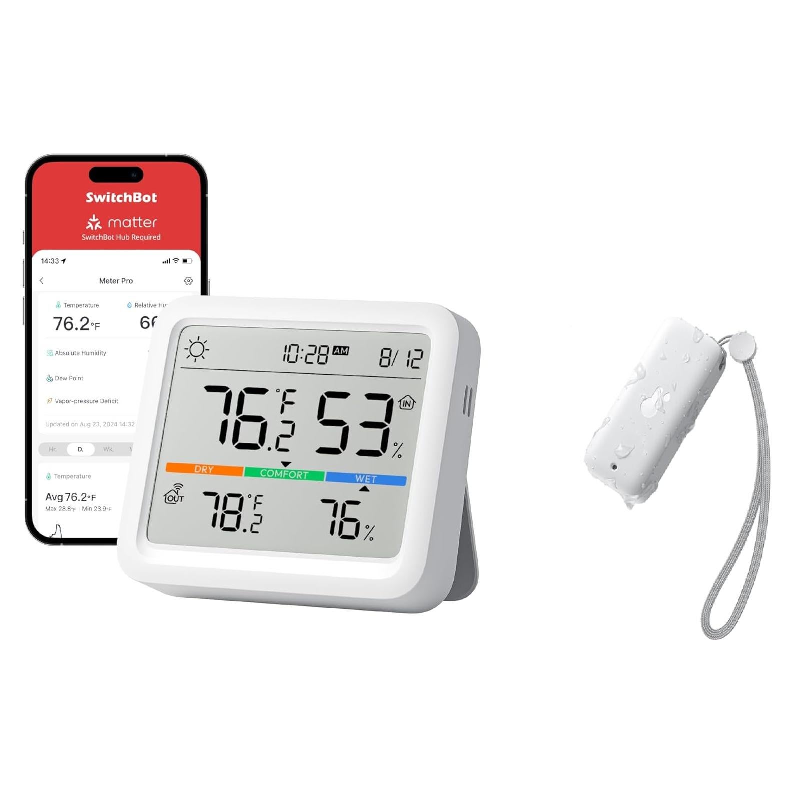 SwitchBot Medidor Pro de Temperatura y Humedad Bluetooth