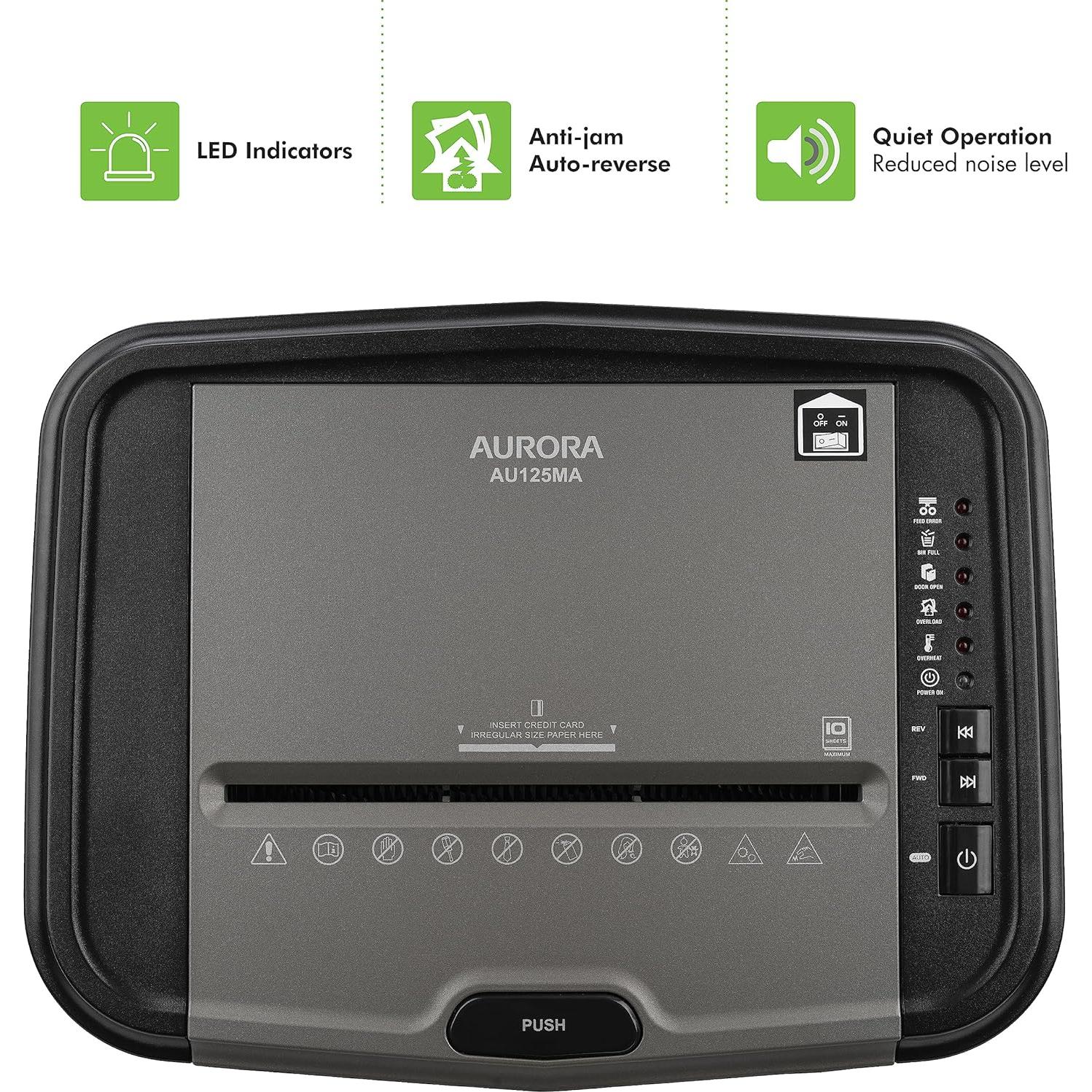 Trituradora de Papel Aurora AU125MA Micro-Corte 120 Hojas