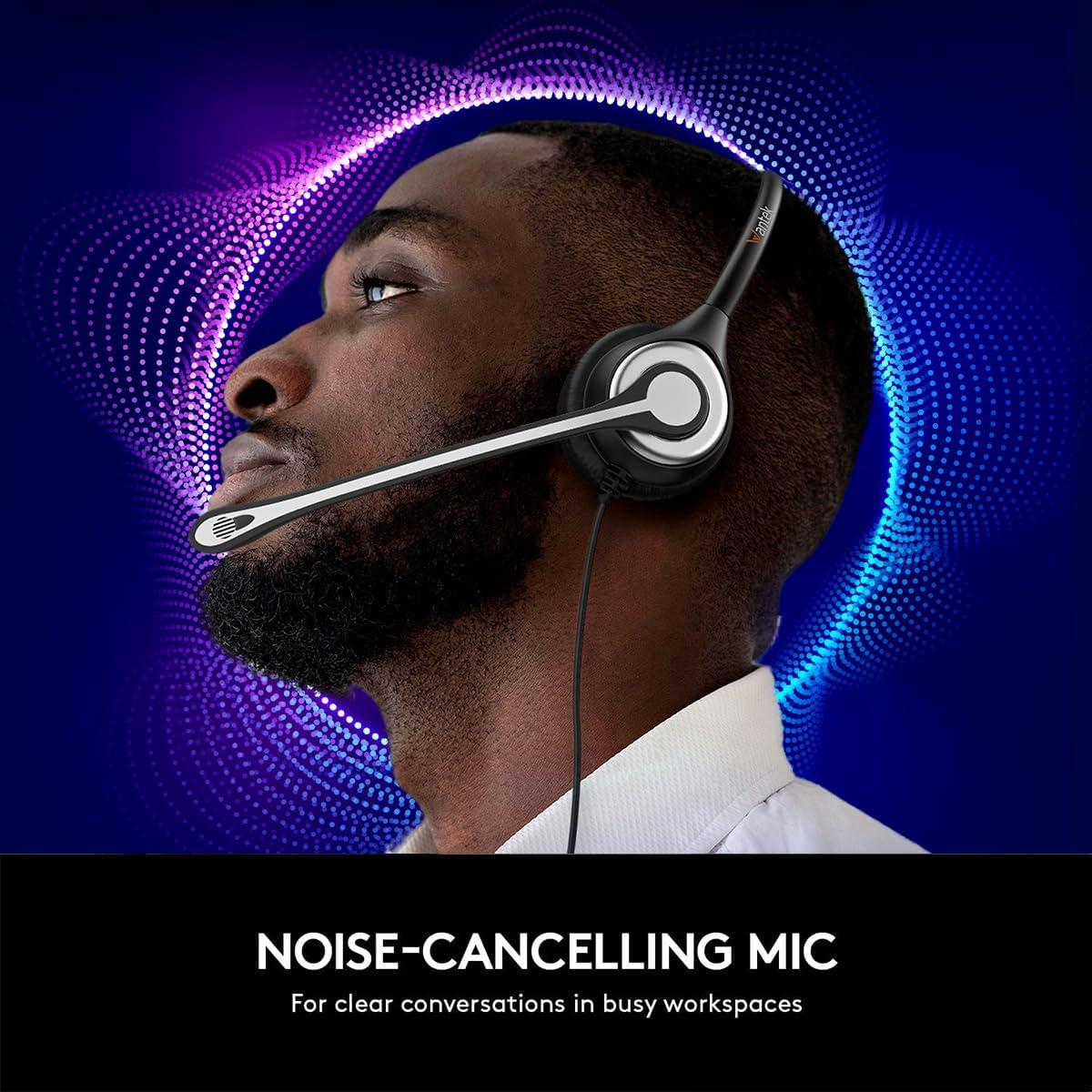 Auriculares USB Wantek SC1 con micrófono y cancelación de ruido