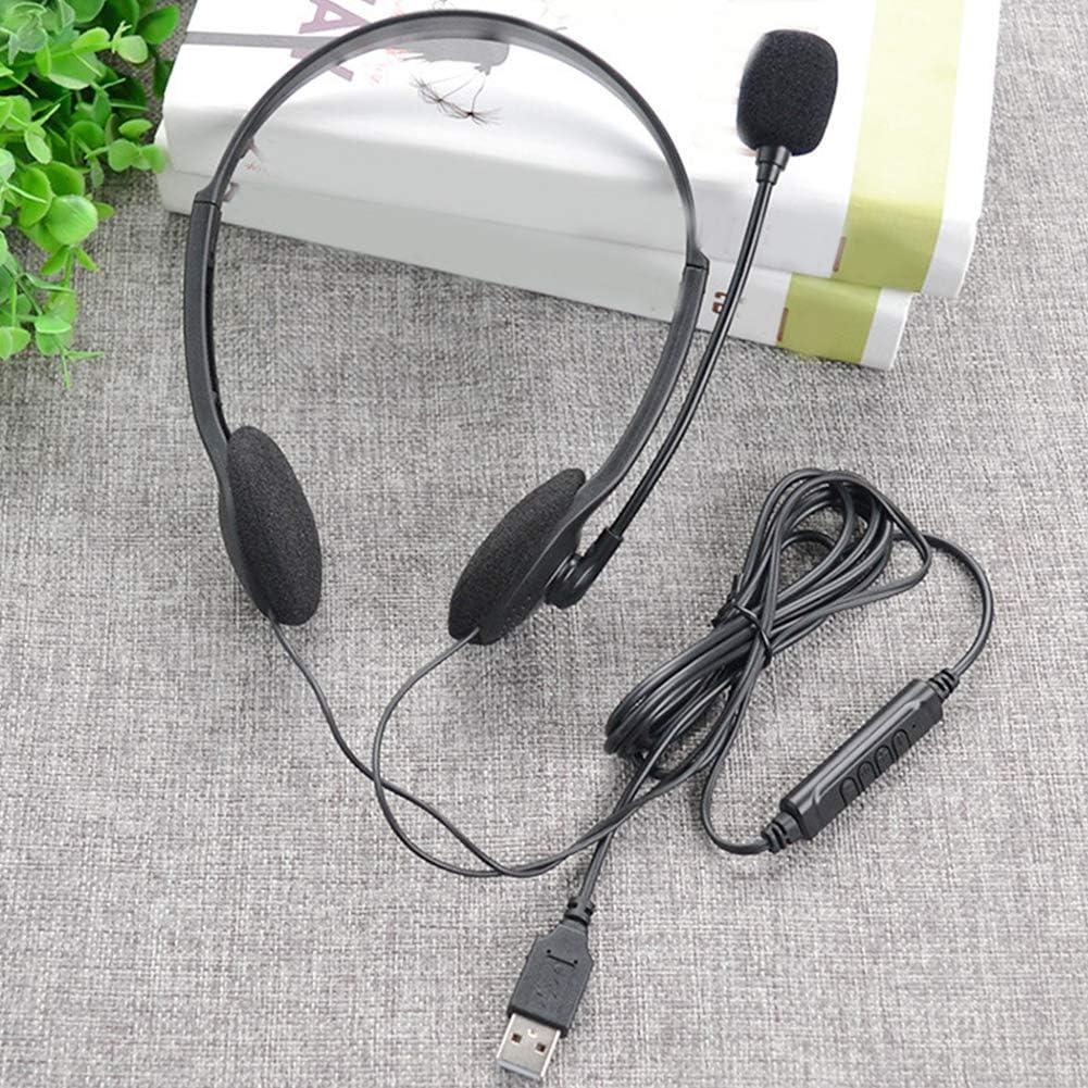 Auriculares USB CALIDAKA con Micrófono, Livianos y Ajustables