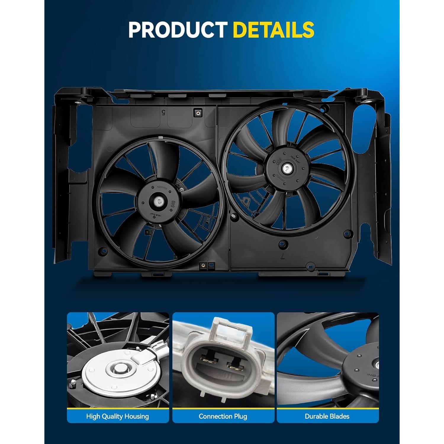 Ventilador de Radiador PHILTOP para Toyota RAV4 2009-2012 2.5L