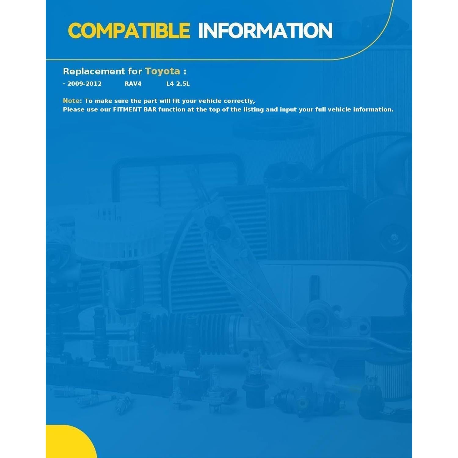 Ventilador de Radiador PHILTOP para Toyota RAV4 2009-2012 2.5L