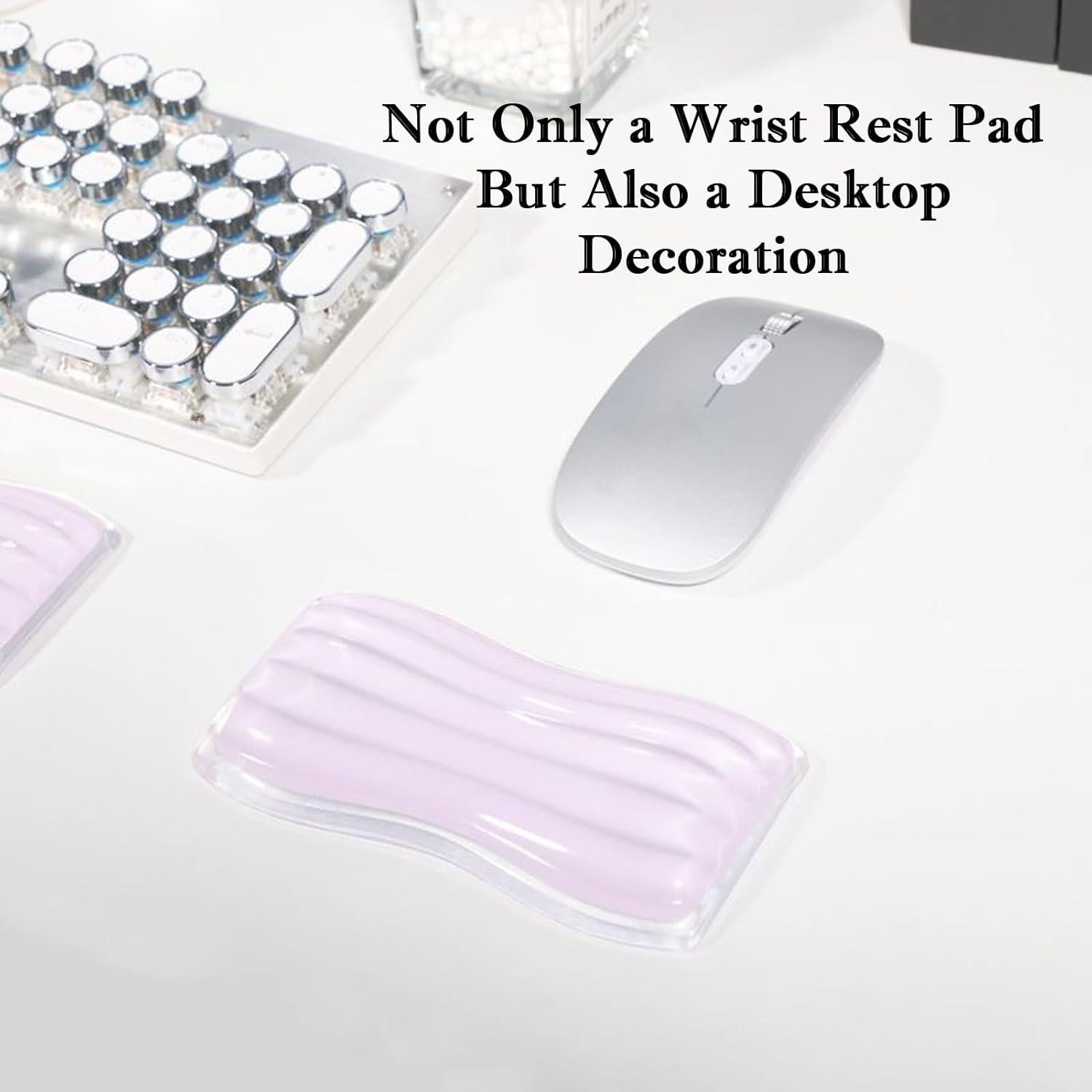 Reposamuñecas ergonómico de gel ZYooooooY rosa para teclado y ratón