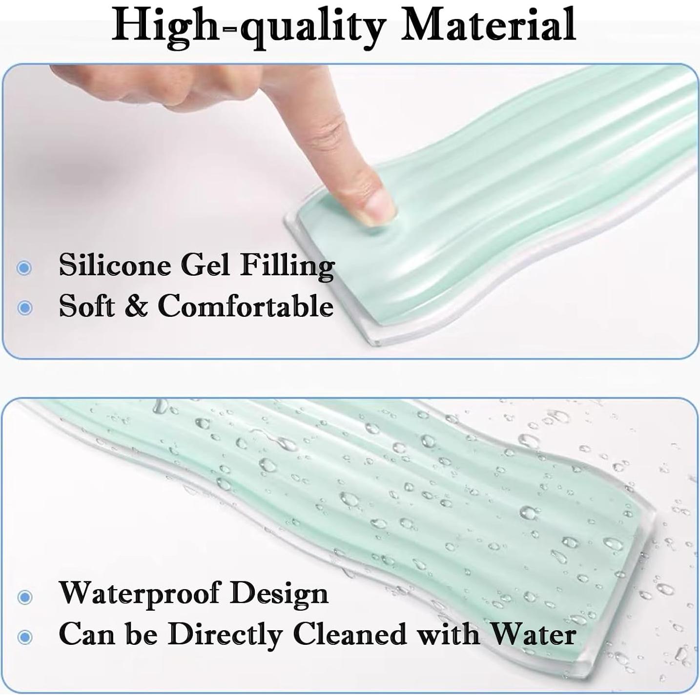 Reposamuñecas ergonómico de gel ZYooooooY rosa para teclado y ratón