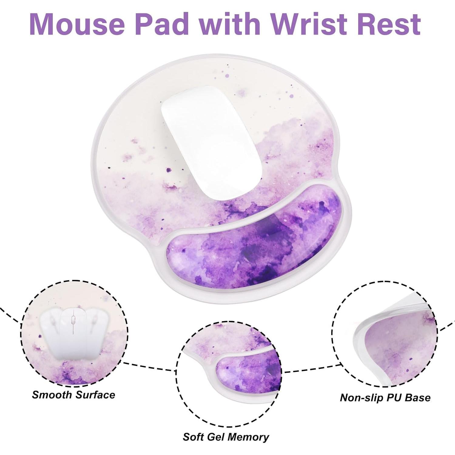 Soporte de Reposamuñecas de Gel MOSISO Morado Ergonómico