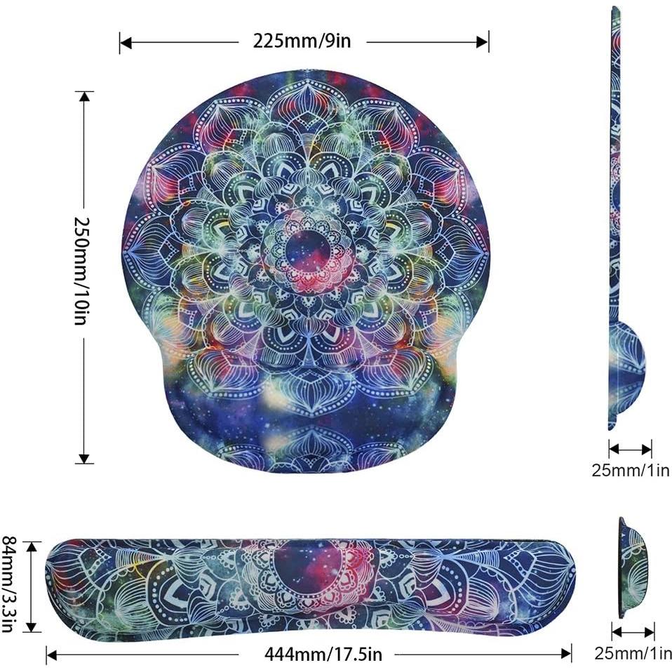 Soporte para Muñeca de Teclado y Almohadilla de Ratón Ergonómica iVeze Mandala