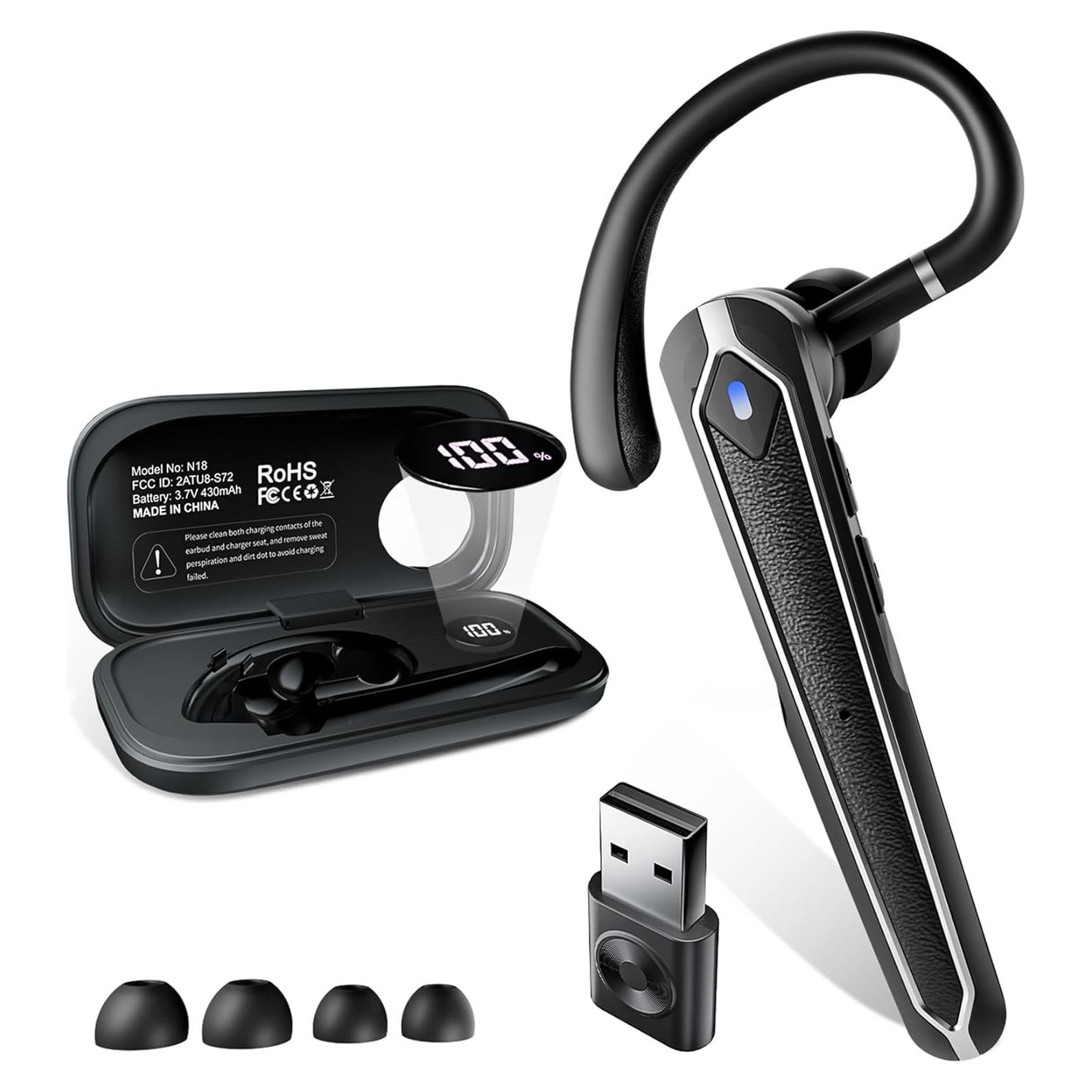 Auricular Bluetooth Eigsupia N18 Inalámbrico con Estuche Carga